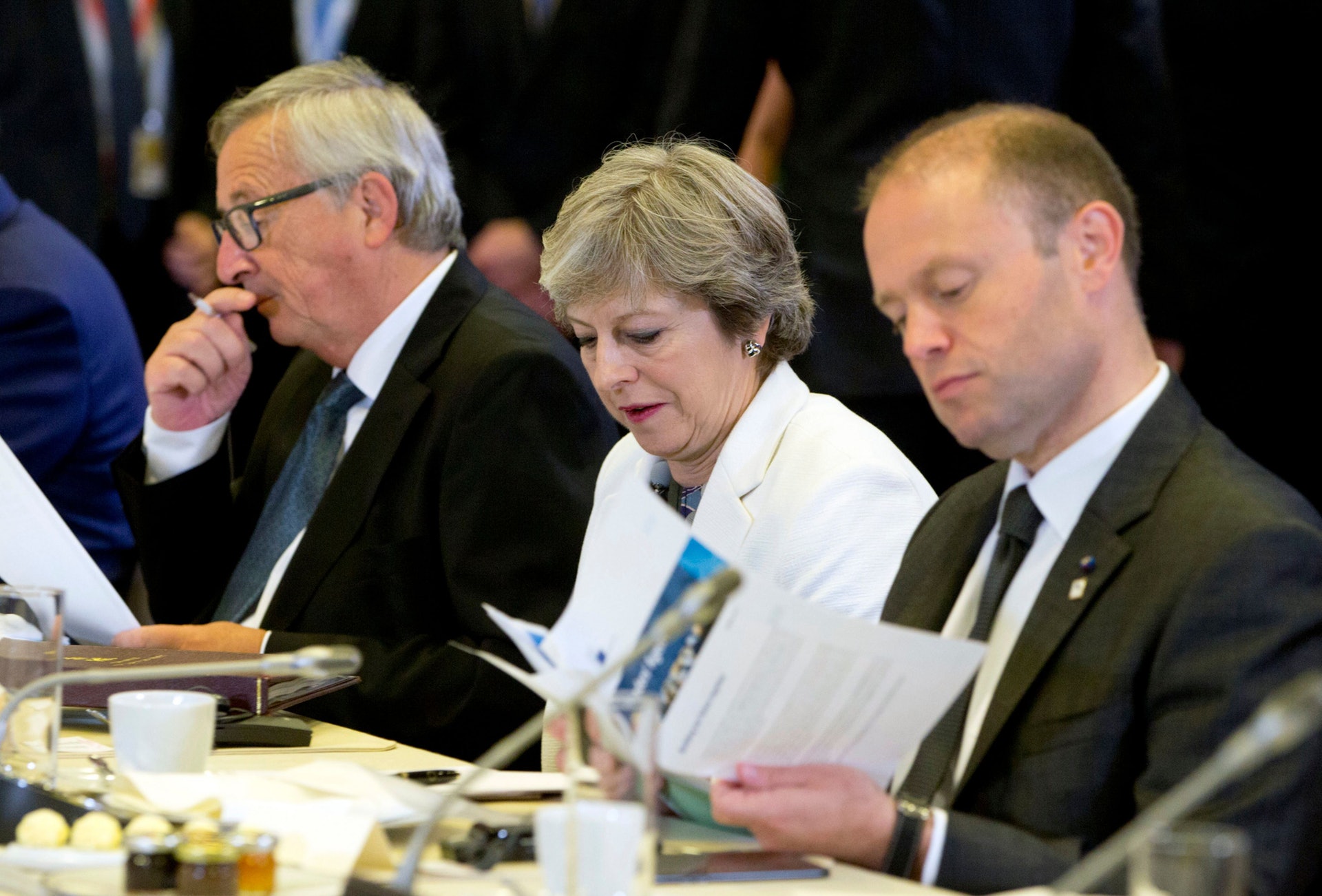 英國政府與歐盟間的脫歐談判陷入膠著,令文翠珊非常頭痛。(Getty Images) 英國政府與歐盟間的脫歐談判陷入膠著,令文翠珊非常頭痛。(Getty Images)