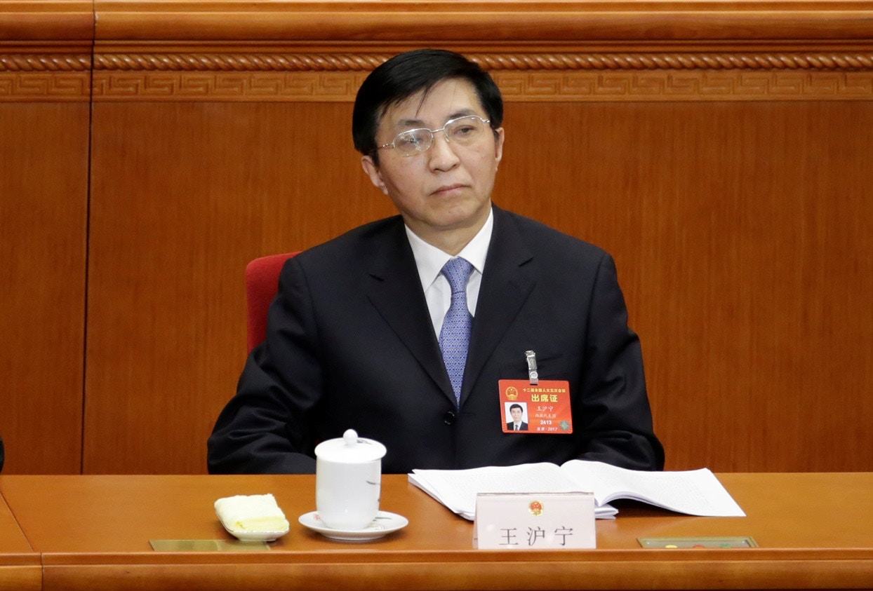 王滬寧成為新一屆常委排名第五，預料他將分管中共的意識形態和宣傳系統。（路透社）