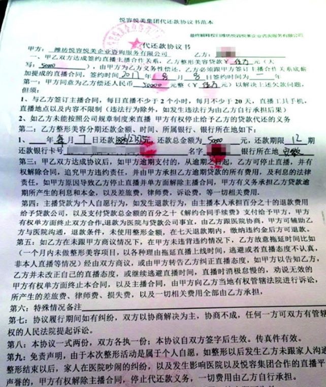 公司承諾代出資整容後失聯廿多名網路主播欠下高額「整容貸」