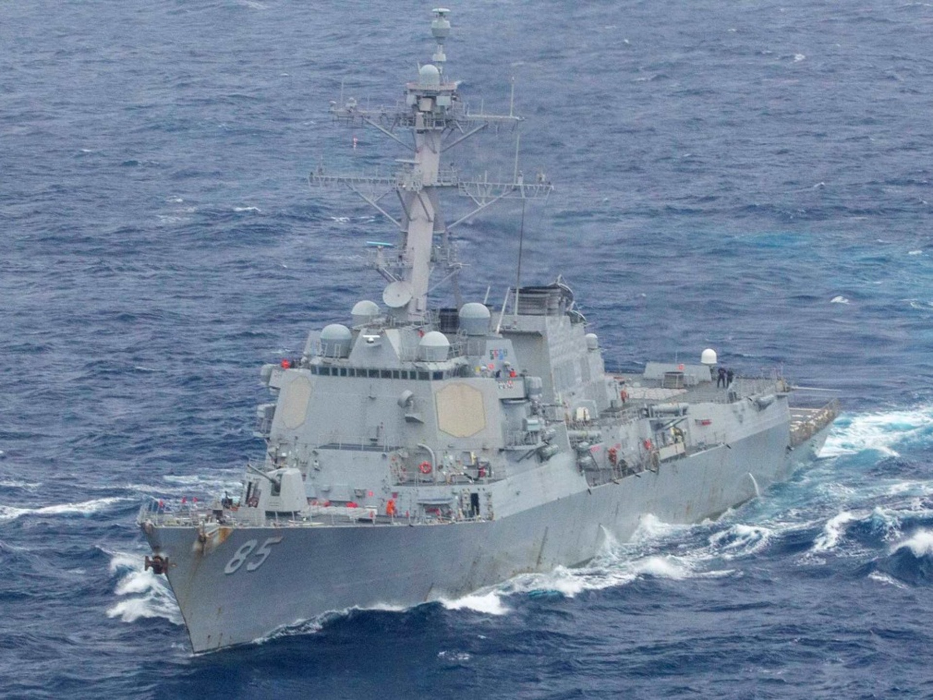 美軍艦再次到南海進行自由航行行動。(Reuters)