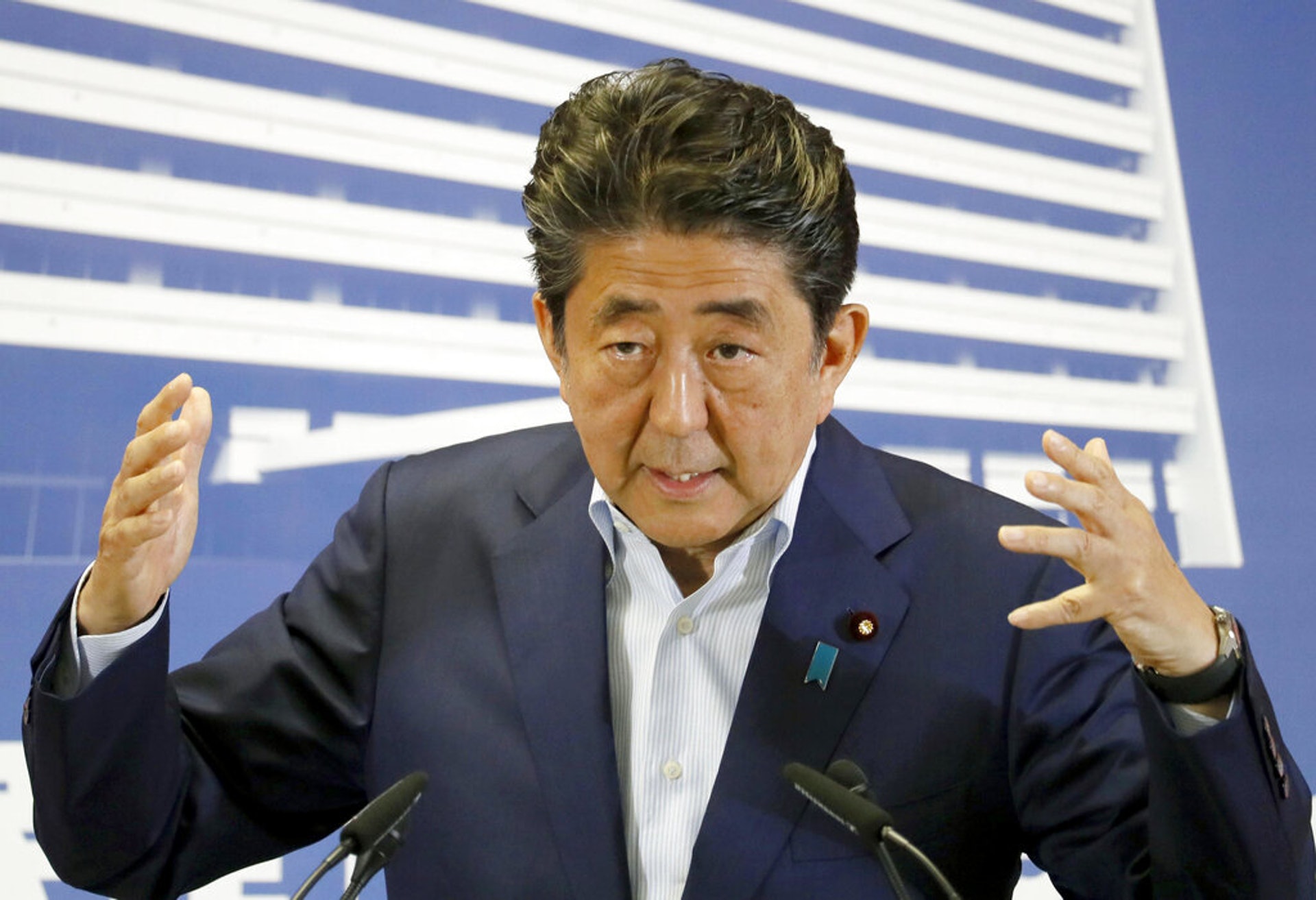 安倍晉三據報無意於東盟會議期間與文在寅舉行首腦會談。(AP) 安倍晉三據報無意於東盟會議期間與文在寅舉行首腦會談。(AP)