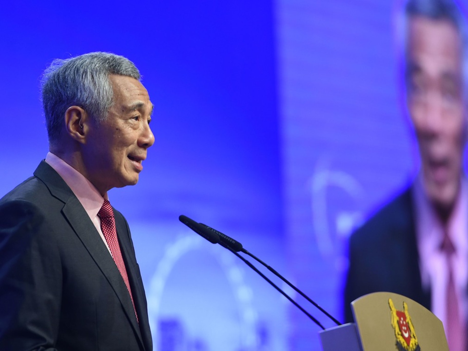 新加坡總理李顯龍近段時間頻繁提及香港亂局。（AFP）