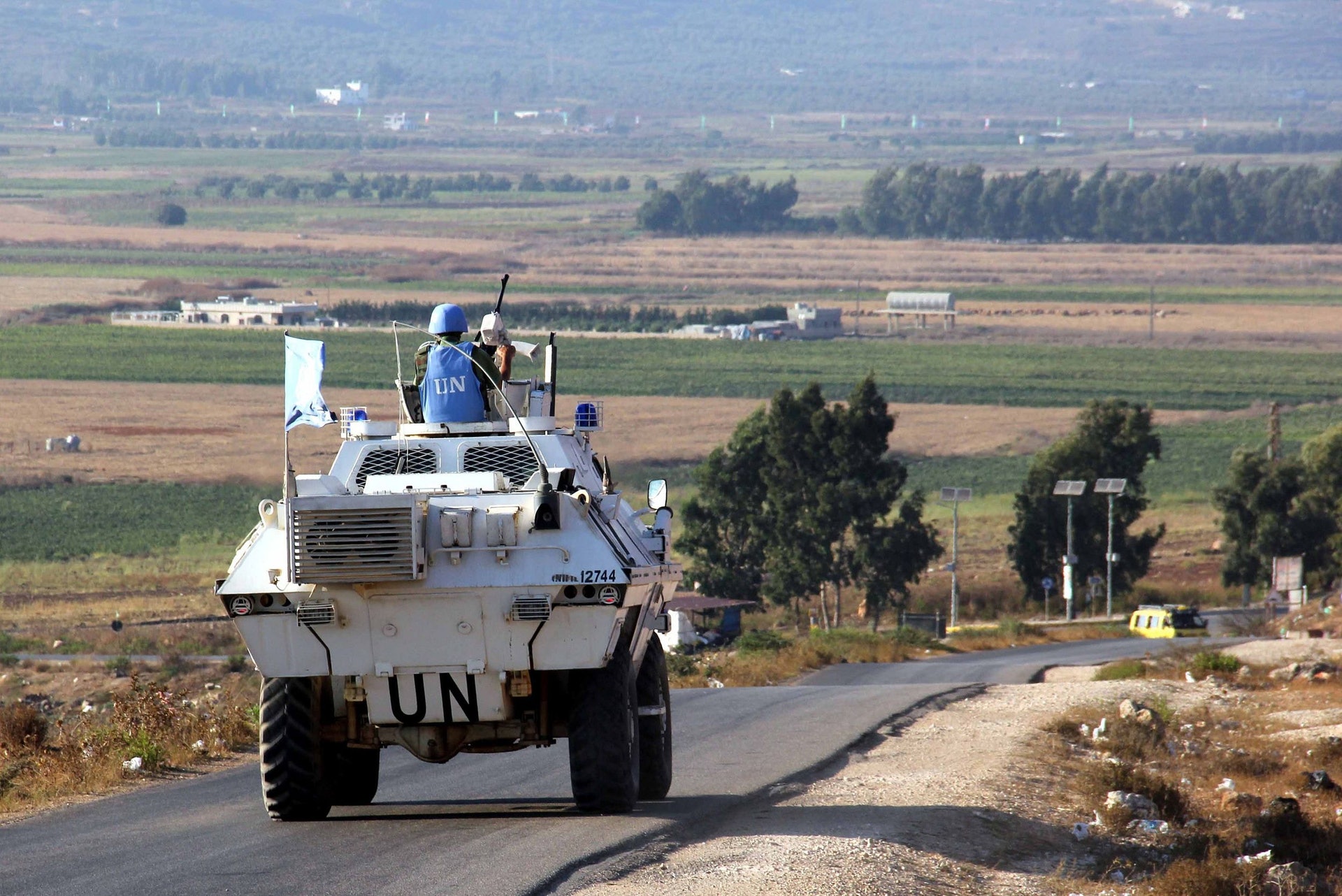 聯合國駐黎巴嫩臨時部隊(UNIFIL)車隊9月1日在黎巴嫩南部地區行駛。(VCG)