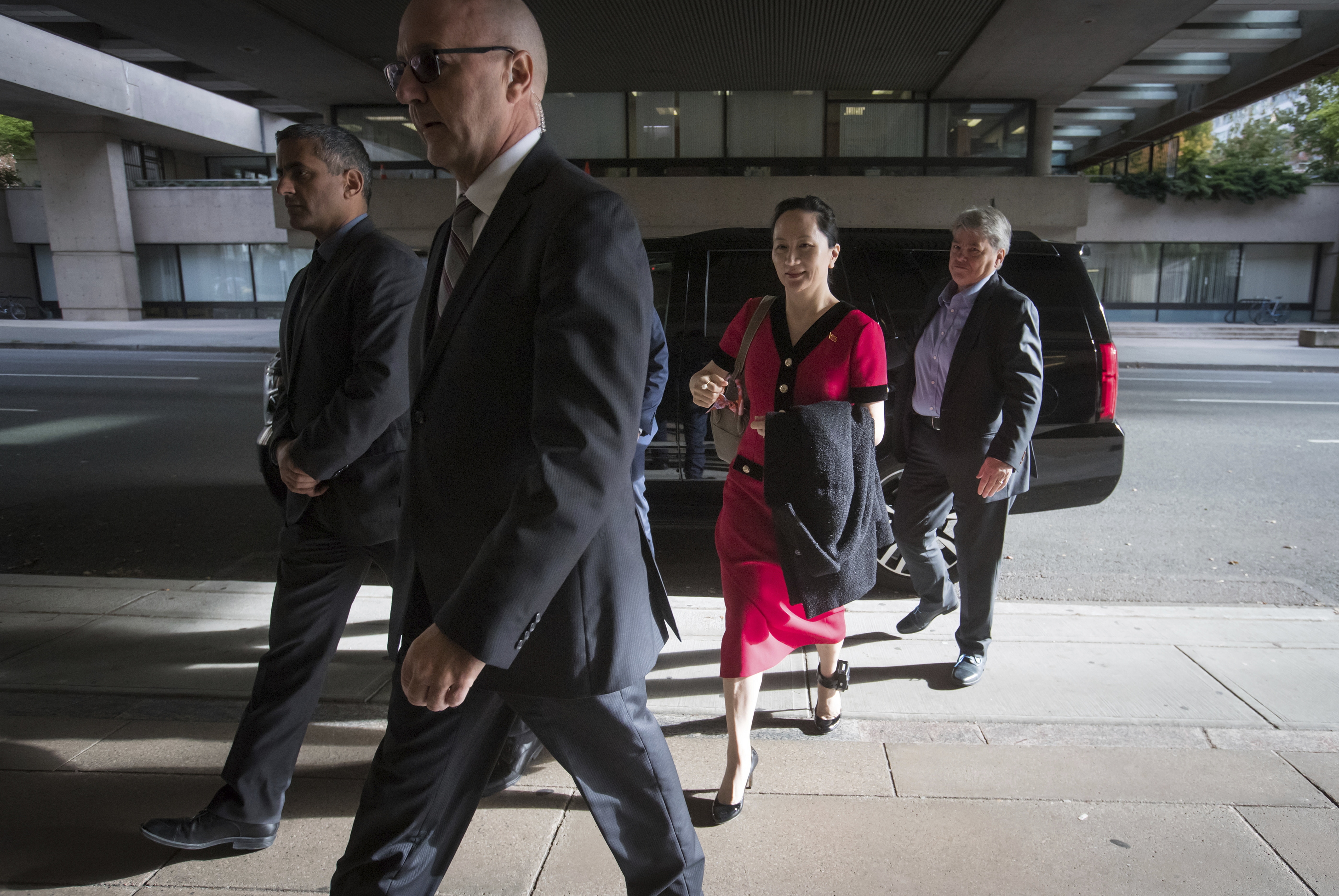 孟晚舟向傳媒表示願祖國繁榮昌盛。（AP）