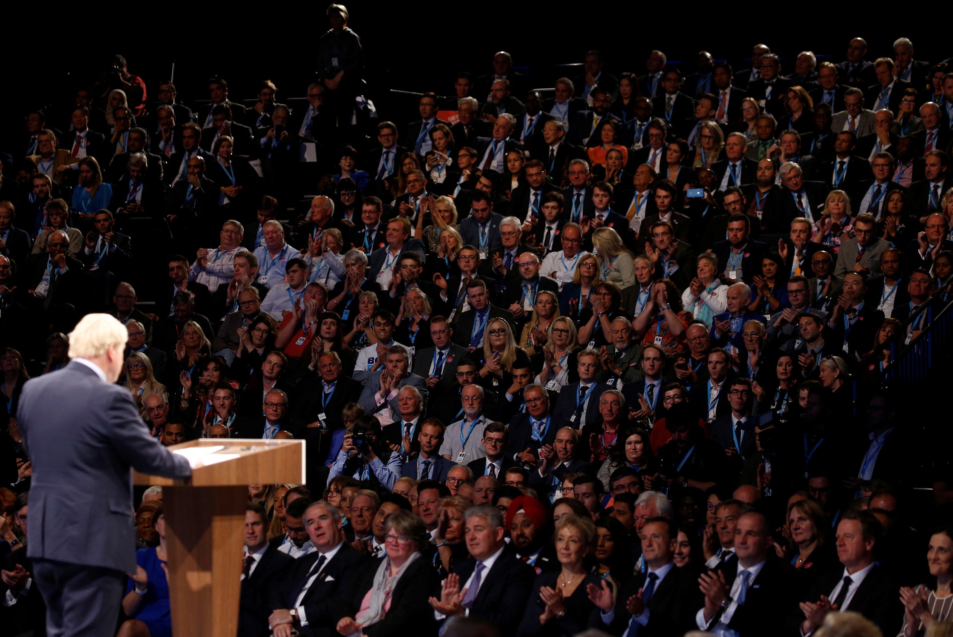 保守黨大會可見幾乎全黨都統一在約翰遜領導之下。(路透社)