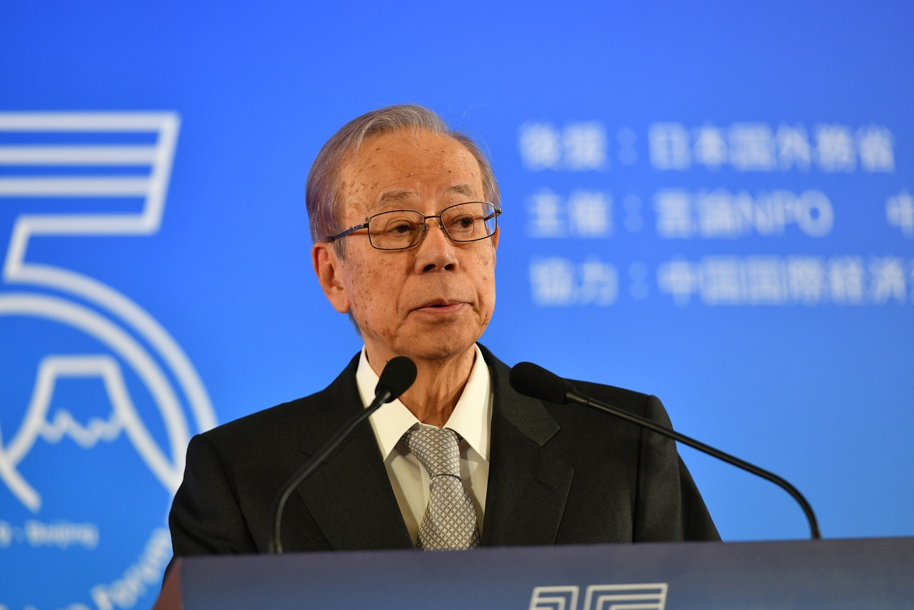 前日本首相福田康夫亦有出席論壇,發表講話。(VCG) 前日本首相福田康夫亦有出席論壇,發表講話。(VCG)