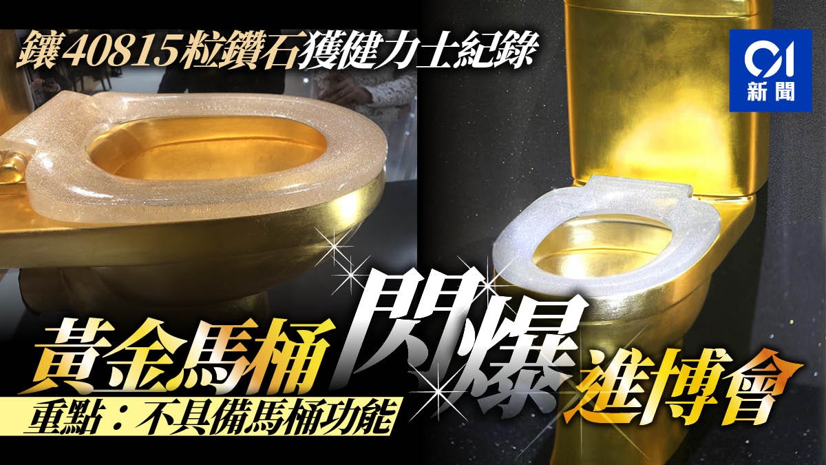 總價千萬金馬桶亮相進博會：鑲4萬粒鑽石破世界紀錄，無馬桶功能