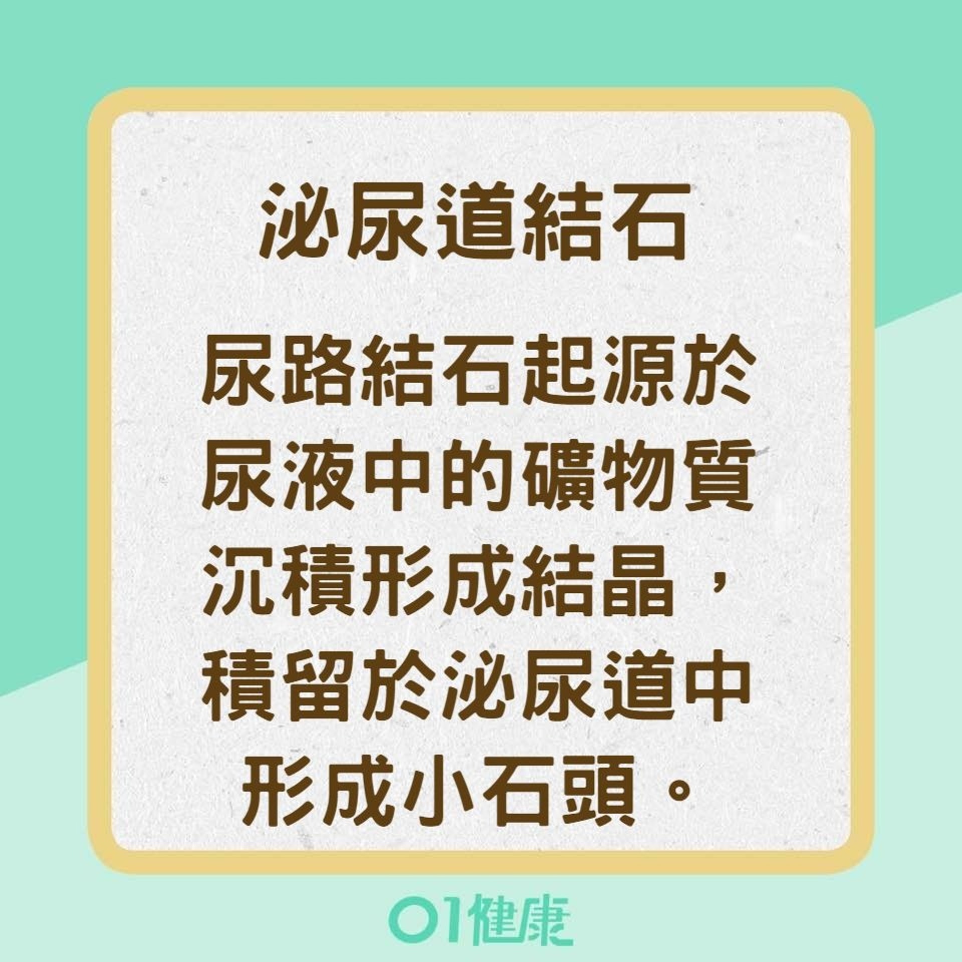 【為什麼會有血尿？】泌尿道結石（01製圖）