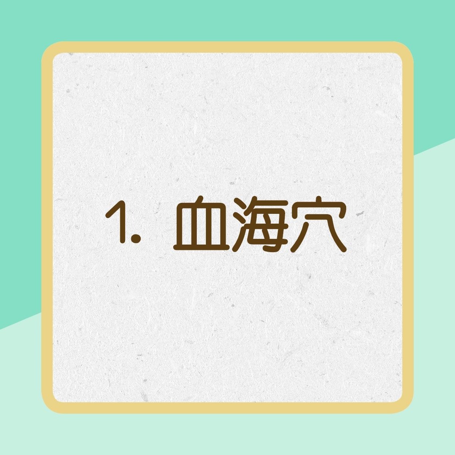 【蕁麻疹緩解方法】1.血海穴(01製圖) 【蕁麻疹緩解方法】1.血海穴(01製圖)