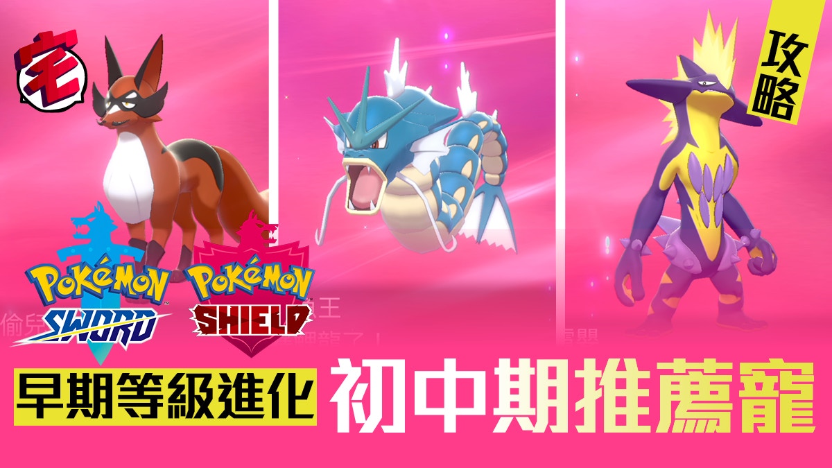 Pokemon 寶可夢劍 盾 攻略初期推薦 容易進化汎用寵