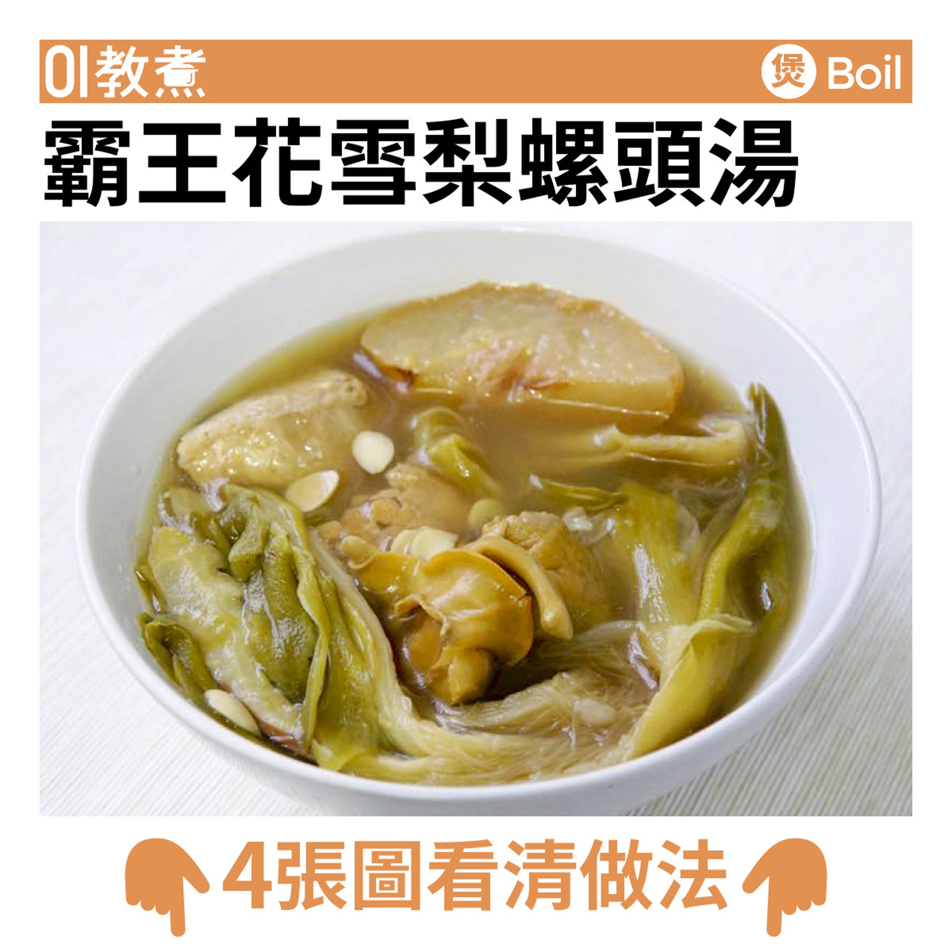 霸王花雪梨螺頭湯食譜 霸王花雪梨螺頭湯食譜