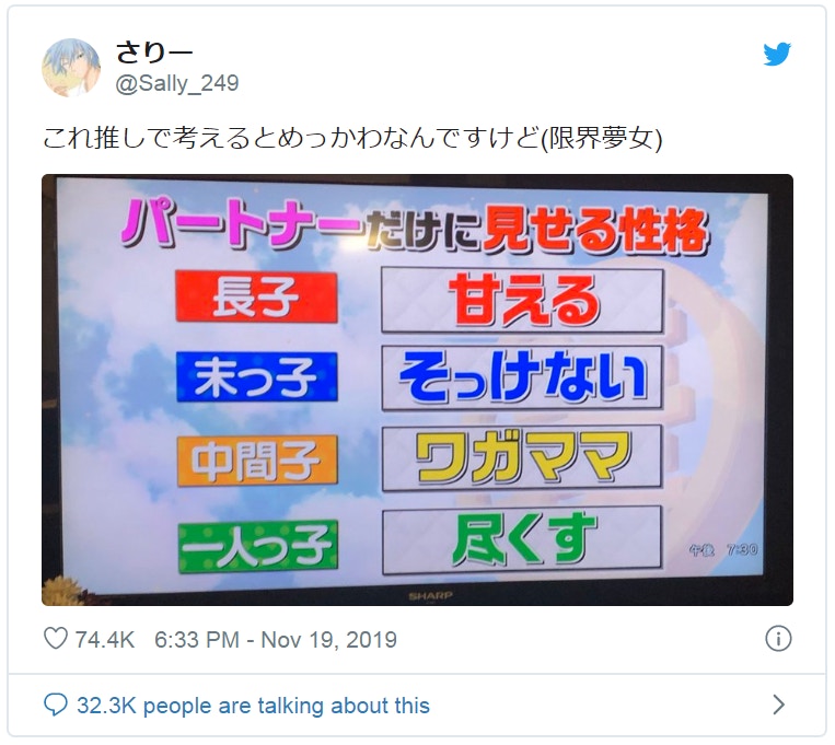 日本瘋傳超準家中排行的性格分析獨生子會為另一半奉獻所有 香港01 開罐