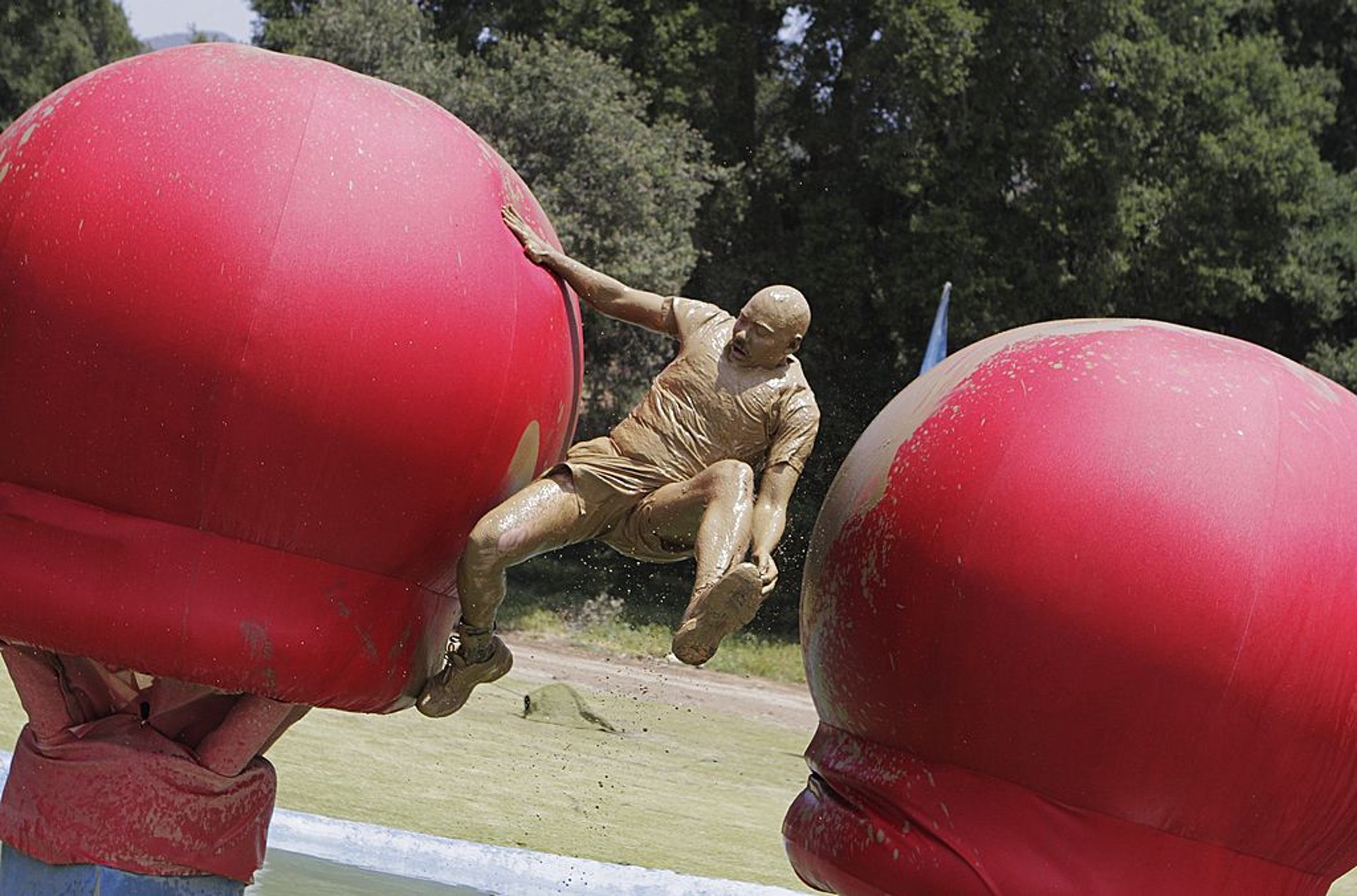 美國節目《Wipeout》也是挑戰參賽者的體能極限(Getty Images) (Getty Images)