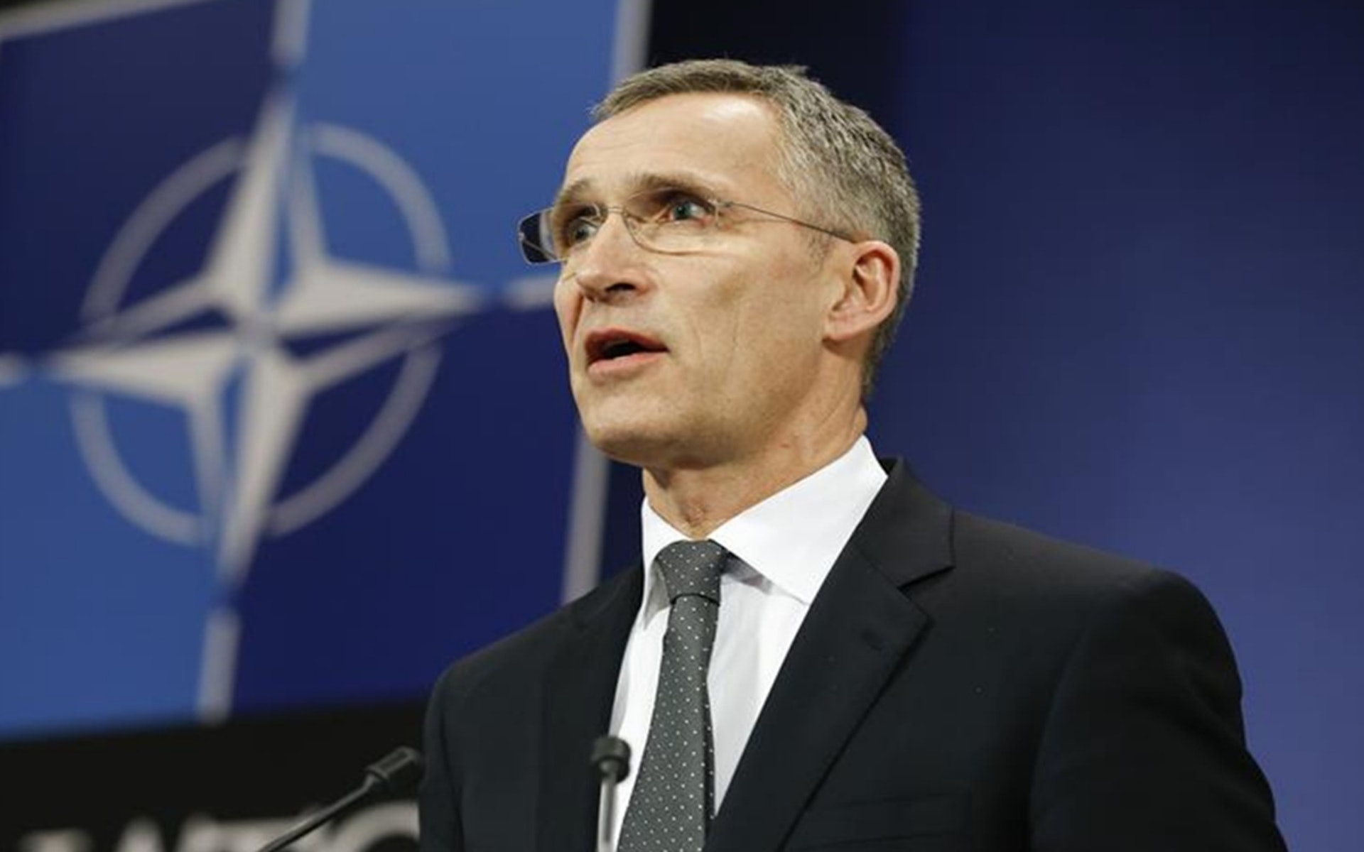 2019年12月2日,北約秘書長斯托爾滕貝格在倫敦對記者表示,北約需要應對日益強大的中國帶來的挑戰和機遇。(VCG)