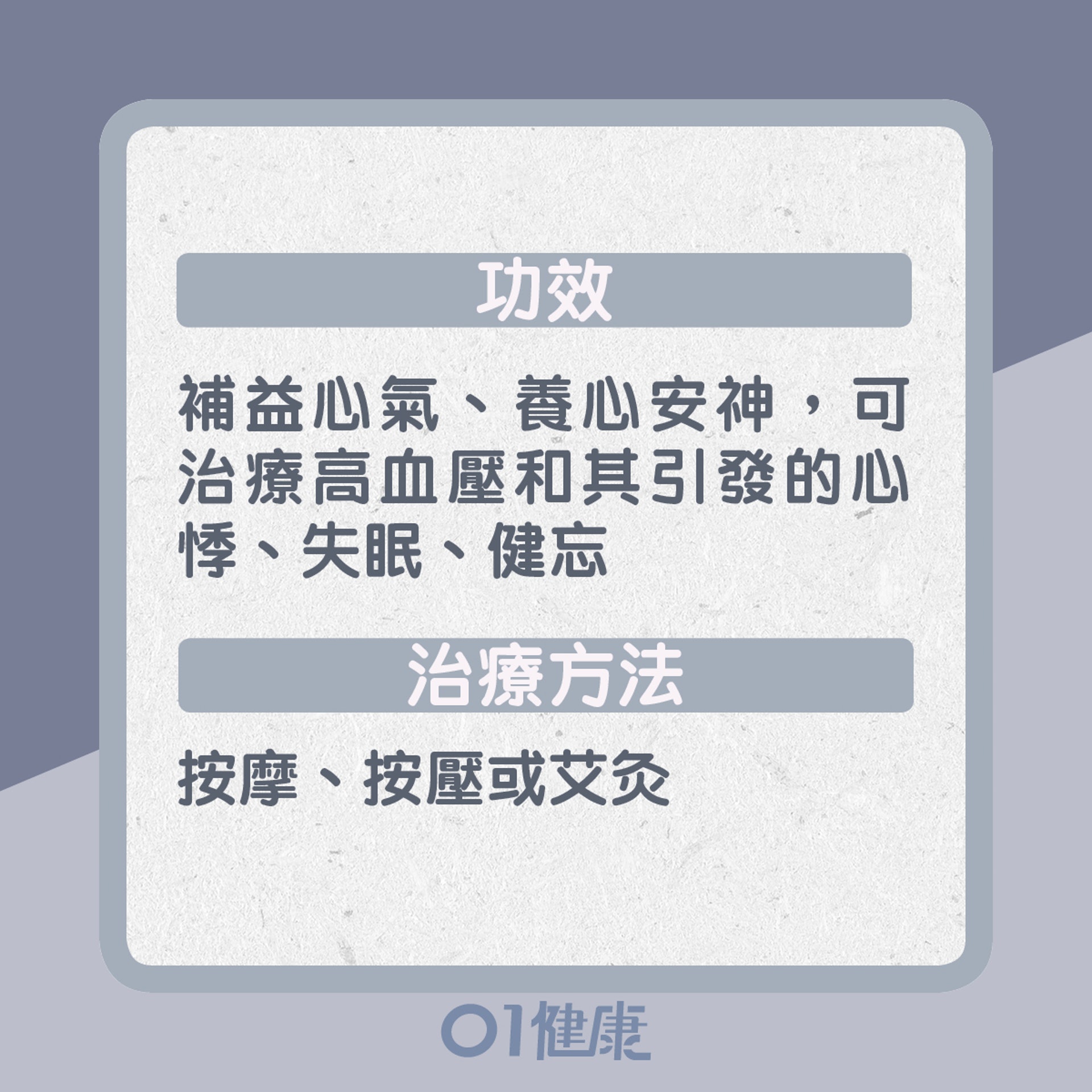 神門穴功效、治療方法（01製圖）