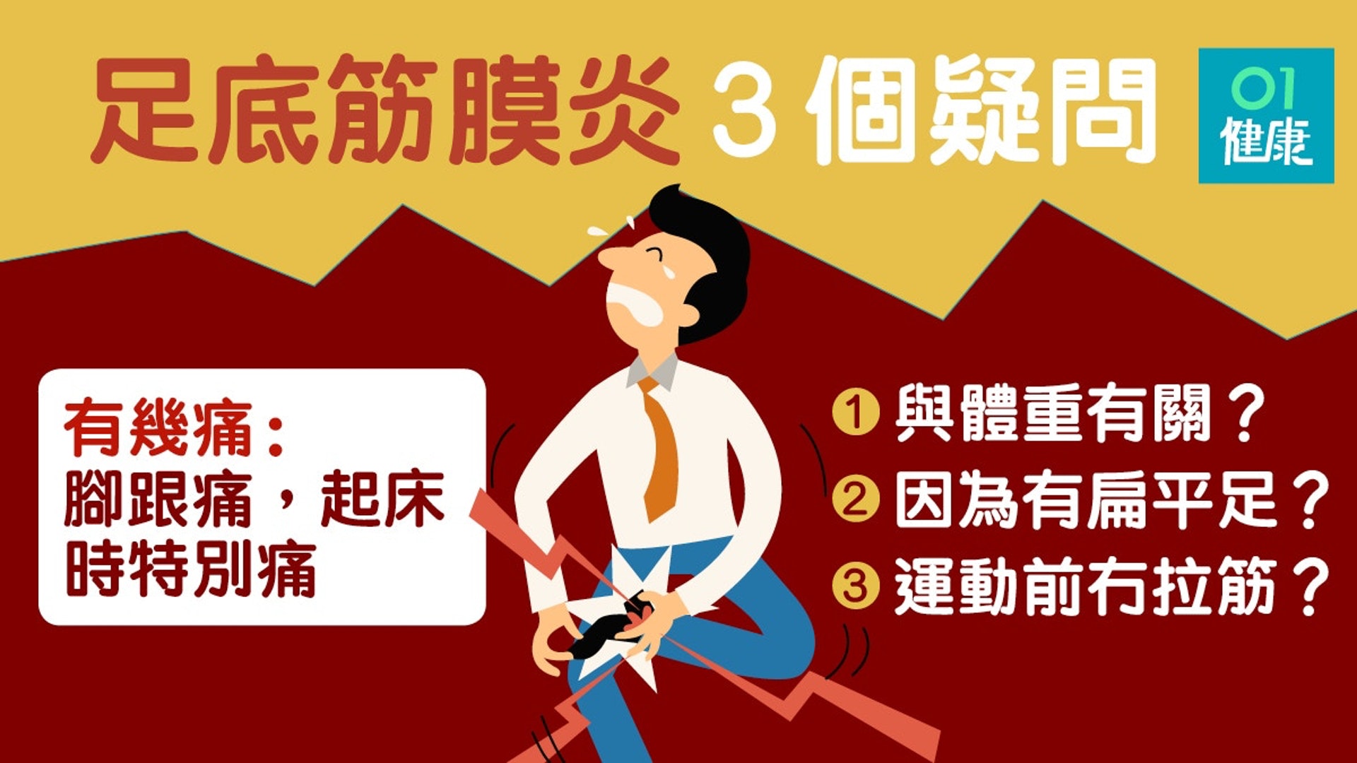 足底筋膜炎3個疑問(01製圖) 足底筋膜炎3個疑問(01製圖)