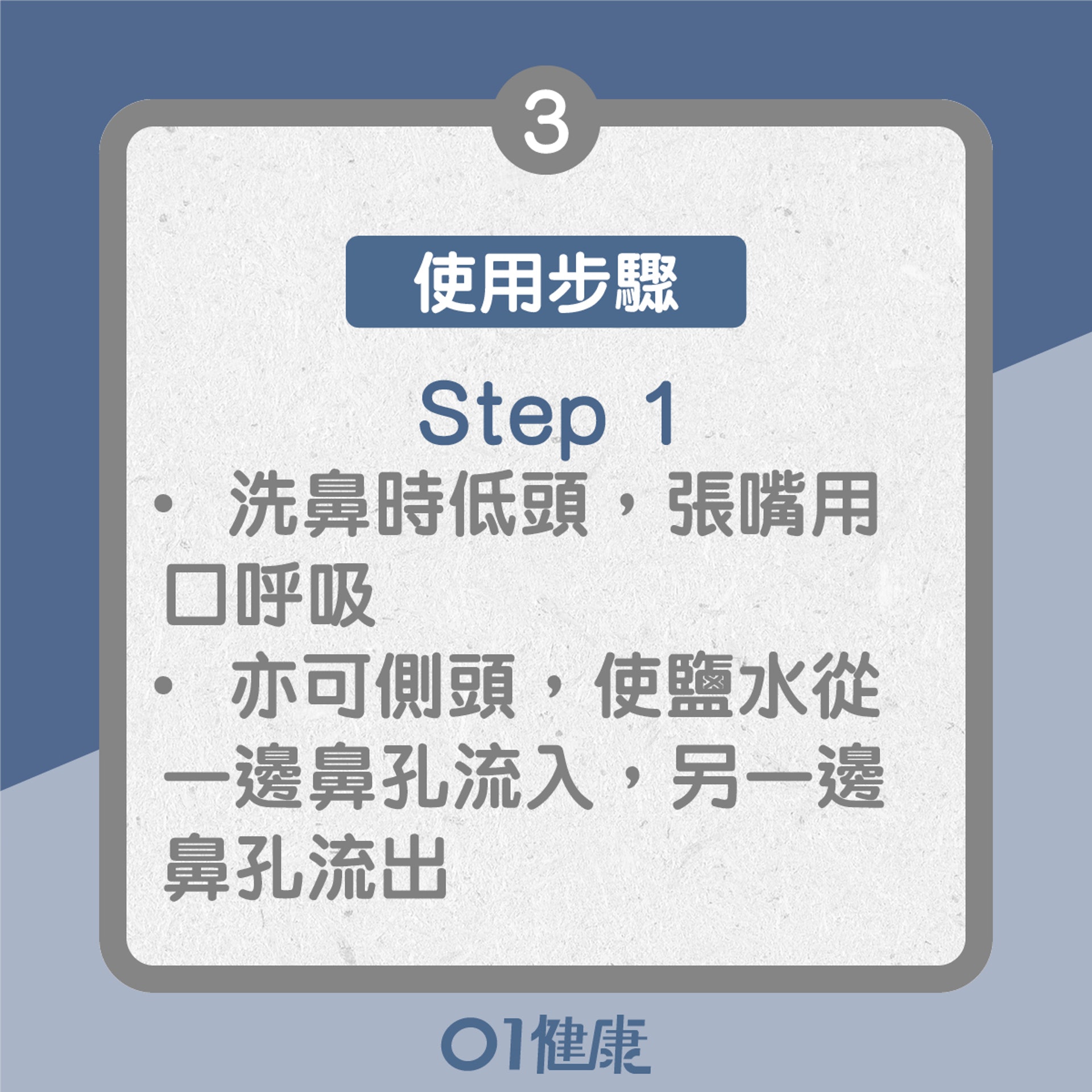 鹽水沖鼻的使用方法(01製圖) 鹽水沖鼻的使用方法(01製圖)