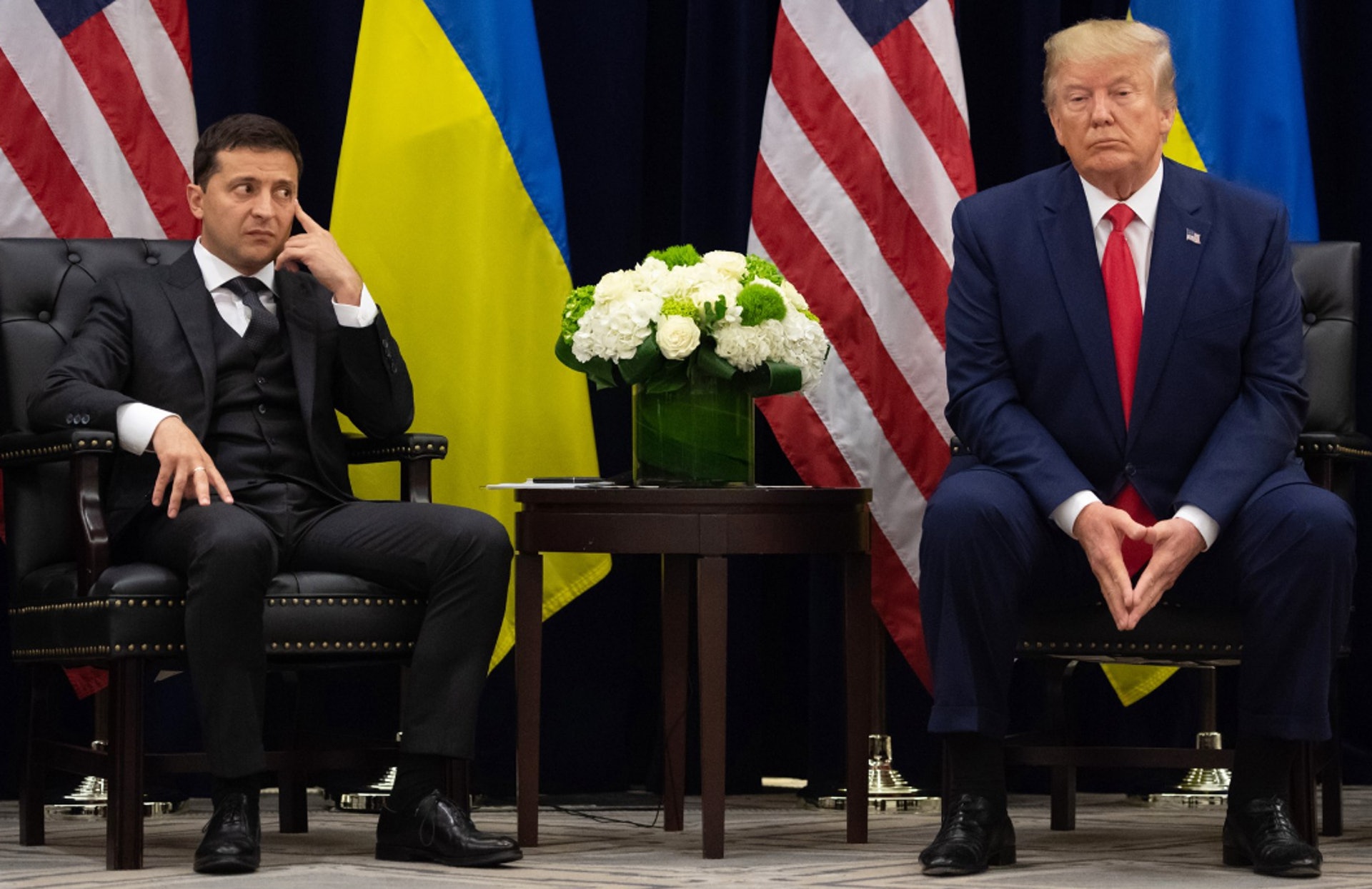 美國總統特朗普此前曾被爆要求烏克蘭方麵調查民主黨候選人拜登，這一舉動引發民主黨人不滿。（VCG）