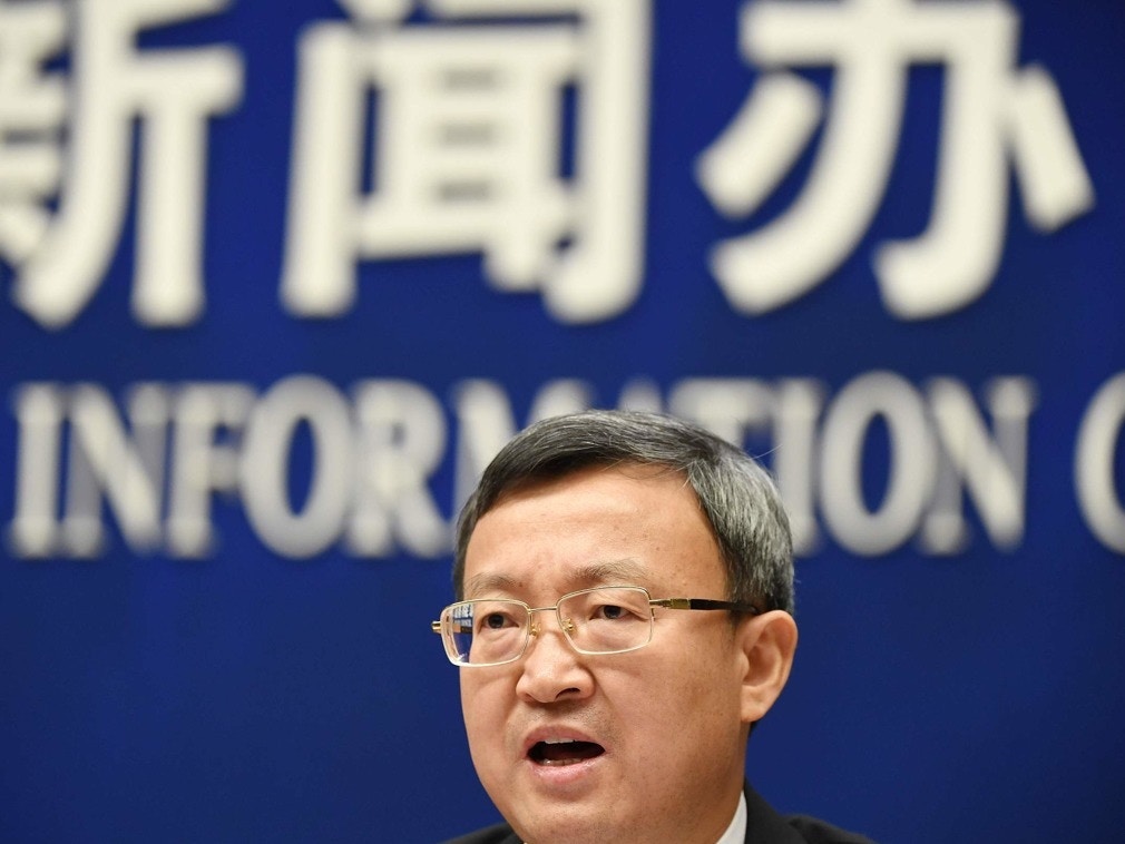 中國商務部副部長王受文12月13日晚召開記者會宣佈，中美達成第一階段貿易協議文本。（VCG）