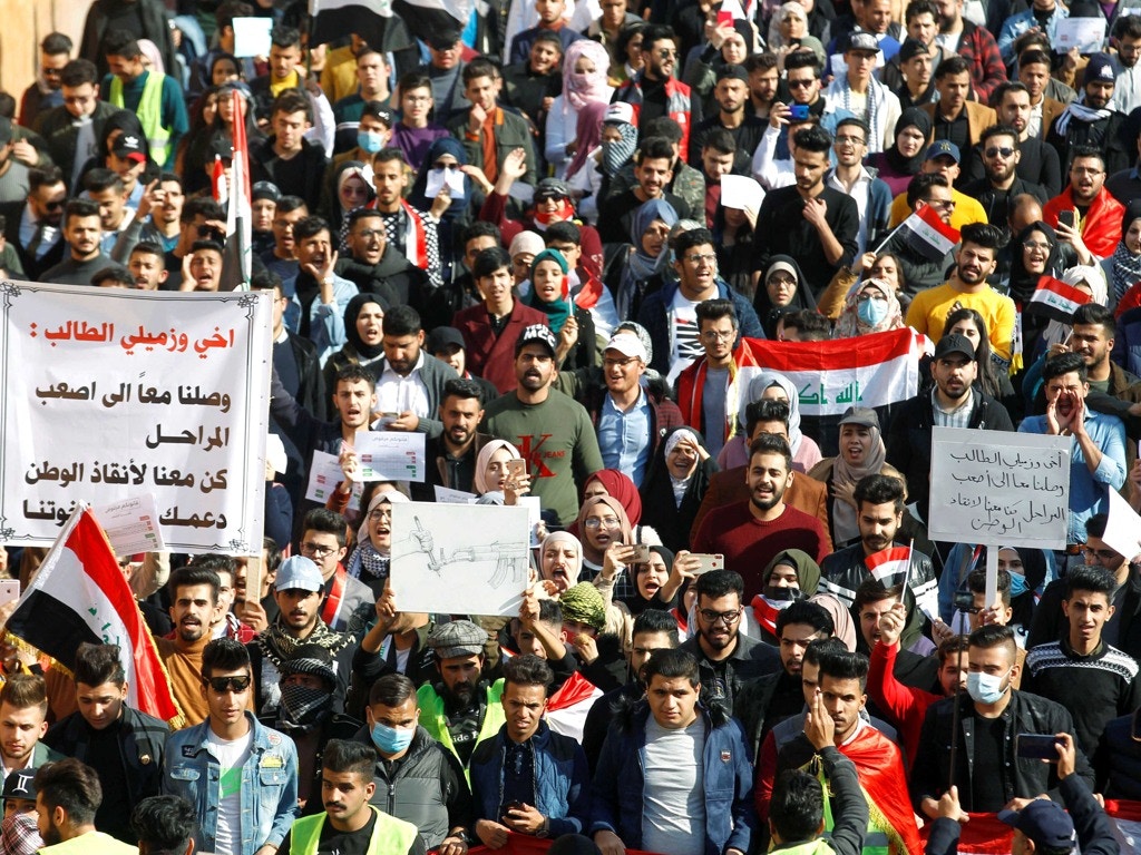 美軍的空襲行動引發伊拉克民眾抗議。(Reuters)