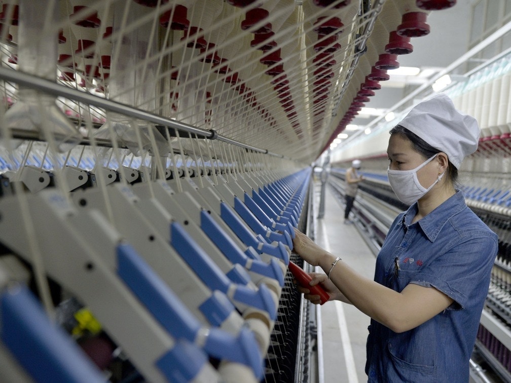 最新官方數據顯示,中國製造業活動連續兩個月處於萎縮狀態。(新華社)