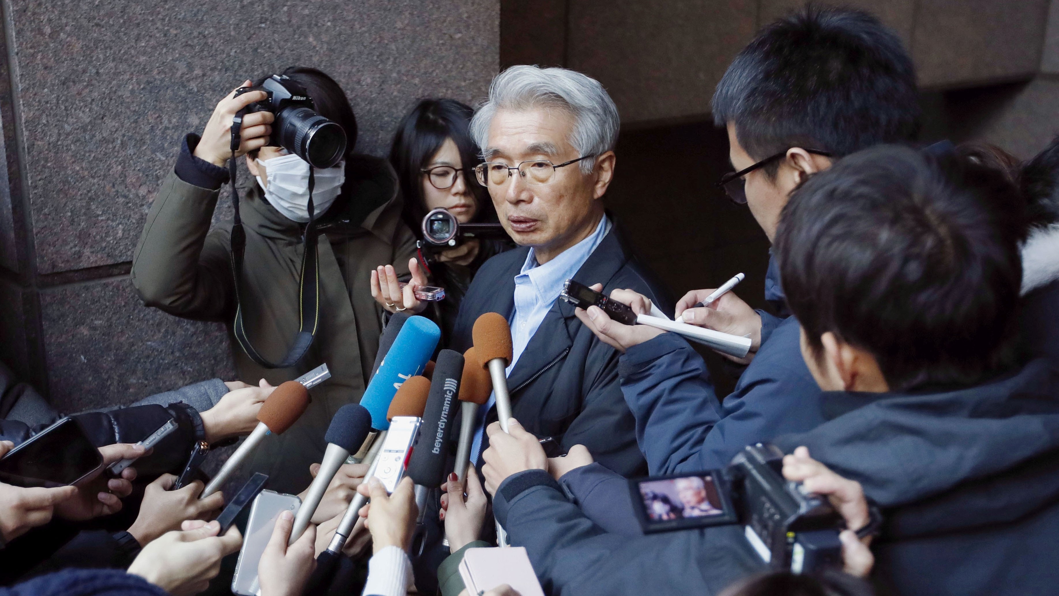 戈恩的辯護律師弘中惇一郎（Junichiro Hironaka）是日本著名律師。圖為弘中惇一郎在日本東京接受記者採訪。（路透社）