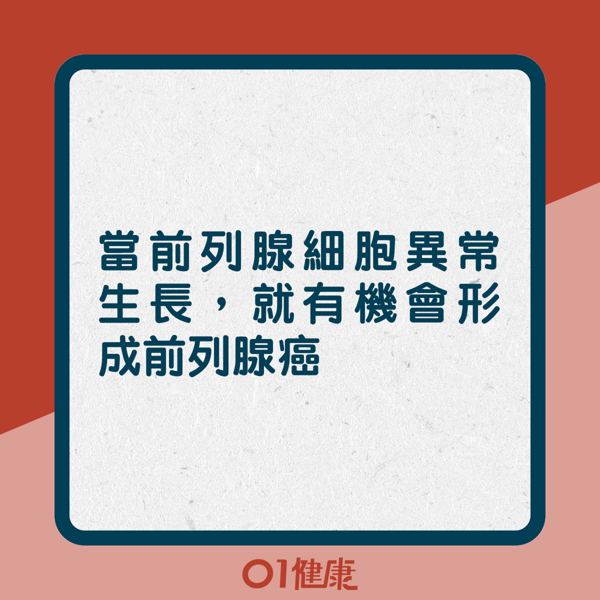 當前列腺細胞異常生長，就有機會形成前列腺癌（01製圖）