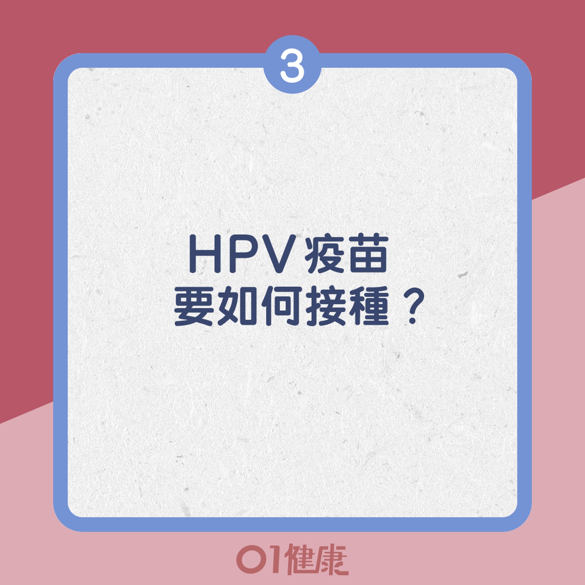 3. 問：HPV疫苗是如何接種的？（01製圖）