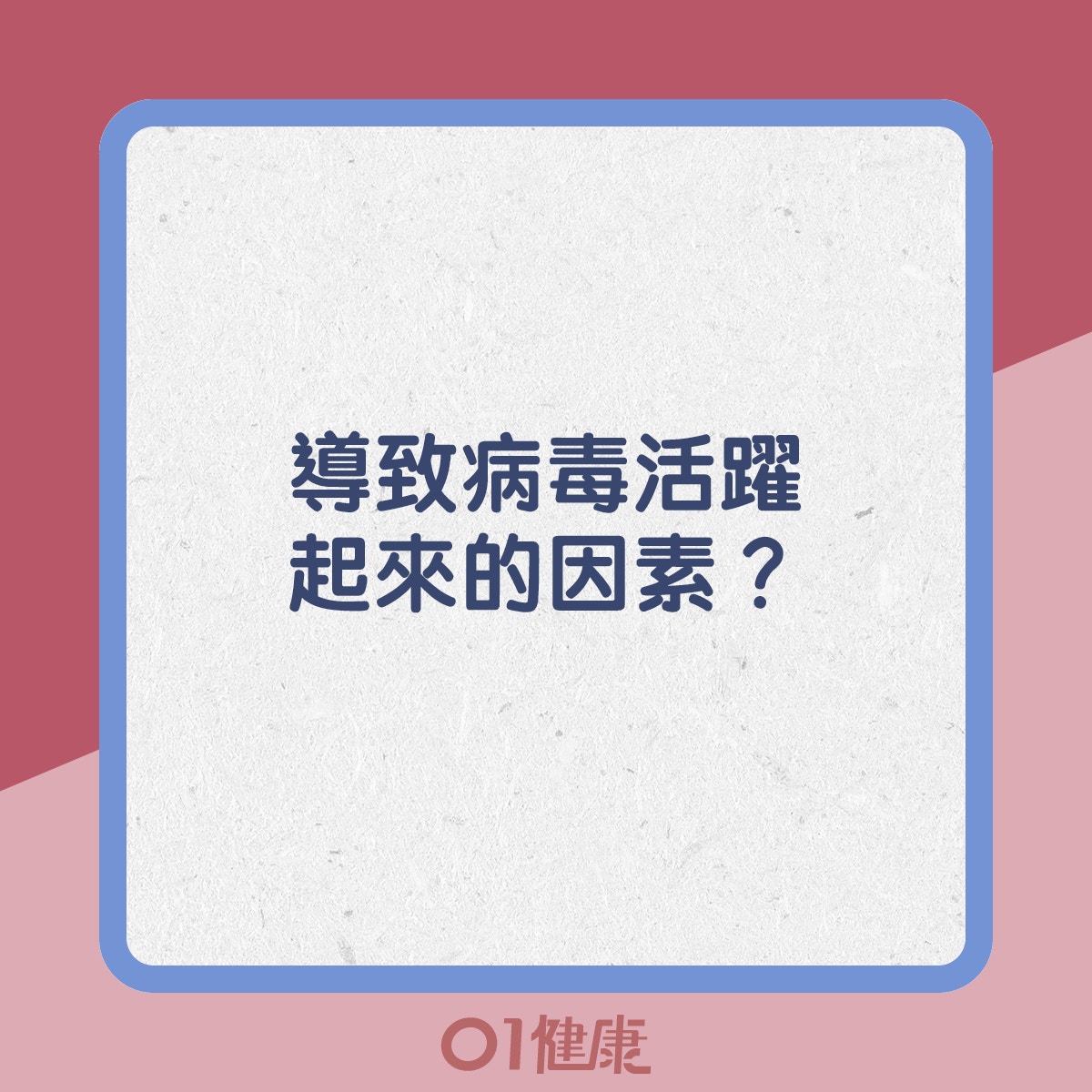 導致病毒活躍起來的因素？（01製圖）