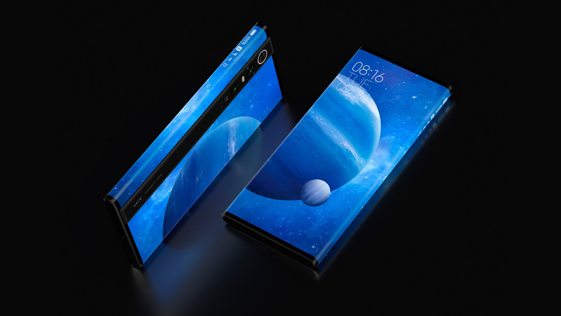 小米MIX Alpha手機正面、側面、背面都是螢幕,螢幕佔比突破100%,至180.6%。 小米MIX Alpha手機正面、側面、背面都是螢幕,螢幕佔比突破100%,至180.6%。