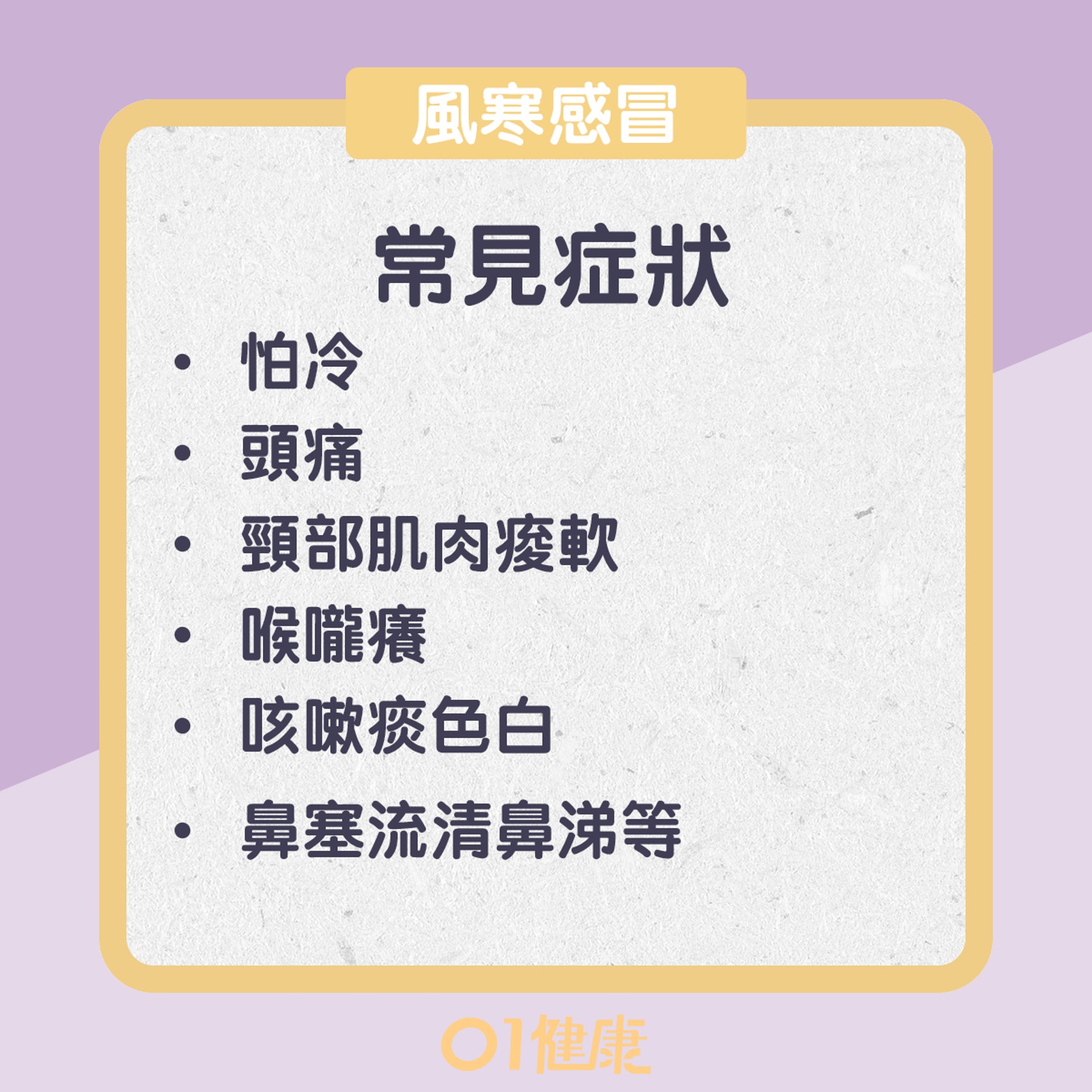 認識4種感冒(01製圖) 認識4種感冒(01製圖)