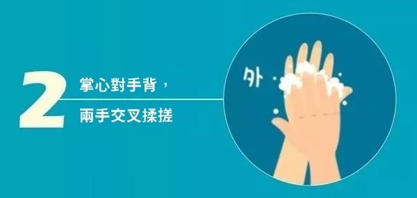 正確洗手7大步驟。（武漢市衛生計生宣教中心／香港01）