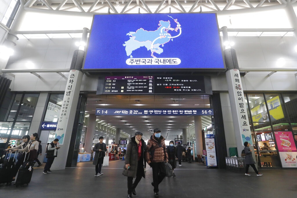 韓國外交部1月25日提升針對中國湖北省的旅遊安全預警級別（美聯社）