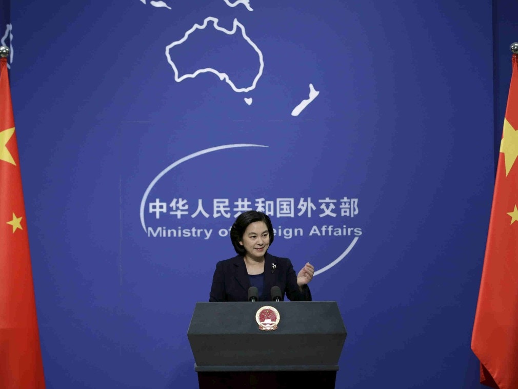 中国外交部发言人华春莹1月29日回应说，坚决反对美国利用涉藏问题干涉中国内政。（Reuters）