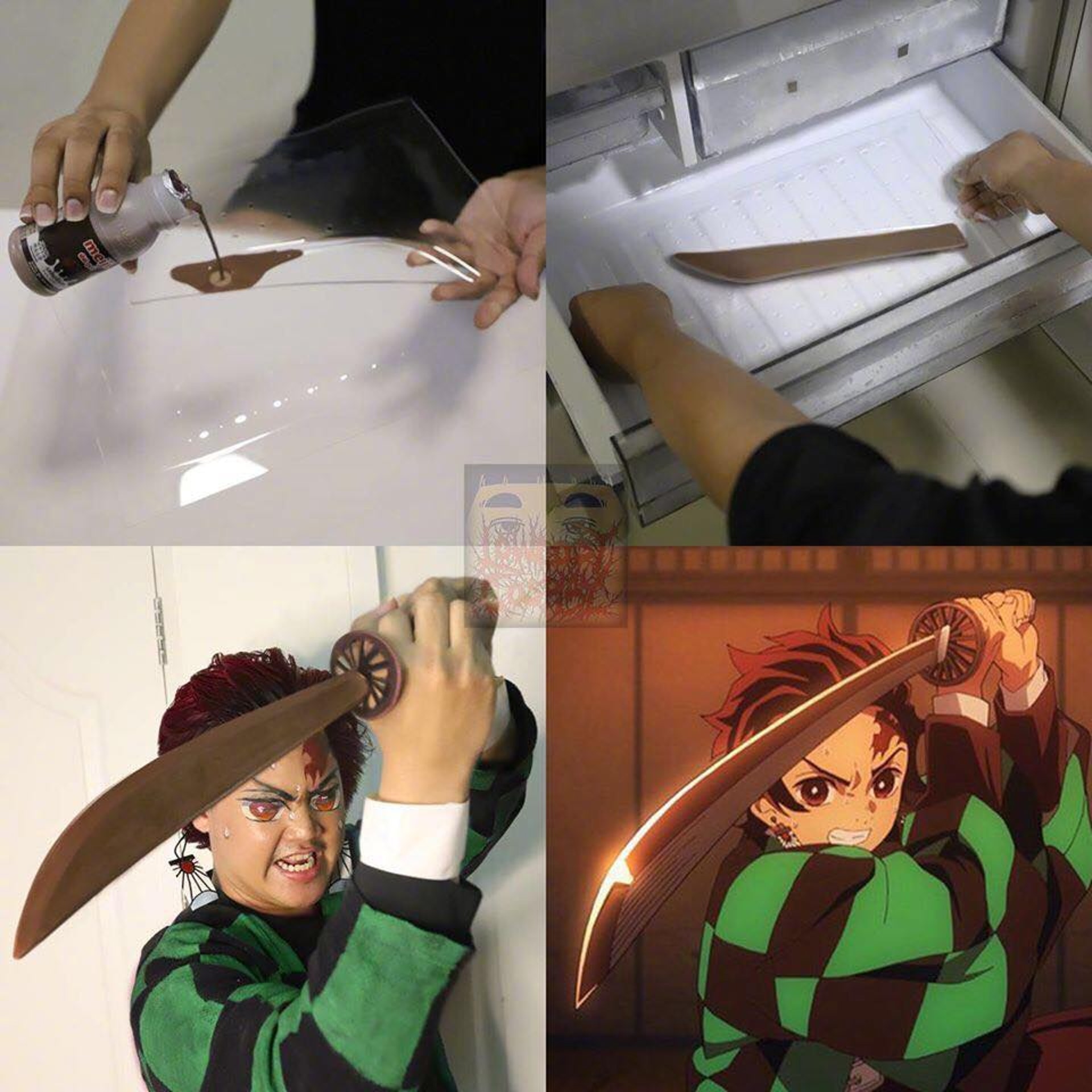 灶門炭治郎,朱古力呼吸?(Facebook @Lowcostcosplay 圖片) 灶門炭治郎,朱古力呼吸?(Facebook @Lowcostcosplay 圖片)
