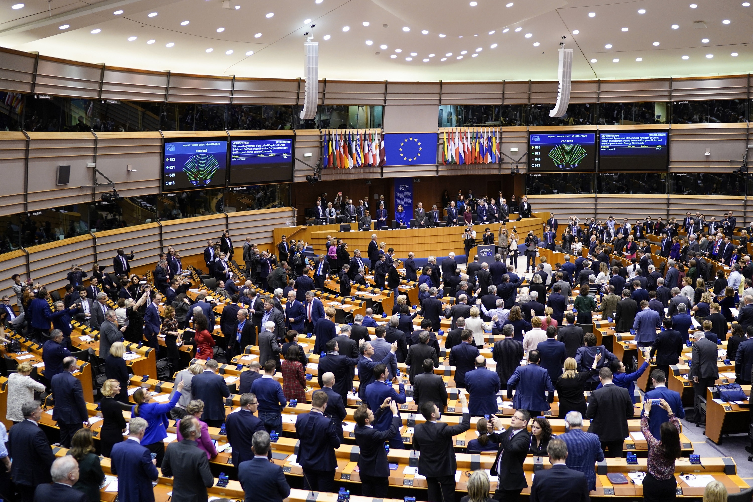 英國脫歐：73名英國議員會自動失去在歐洲議會的席位。（AFP）