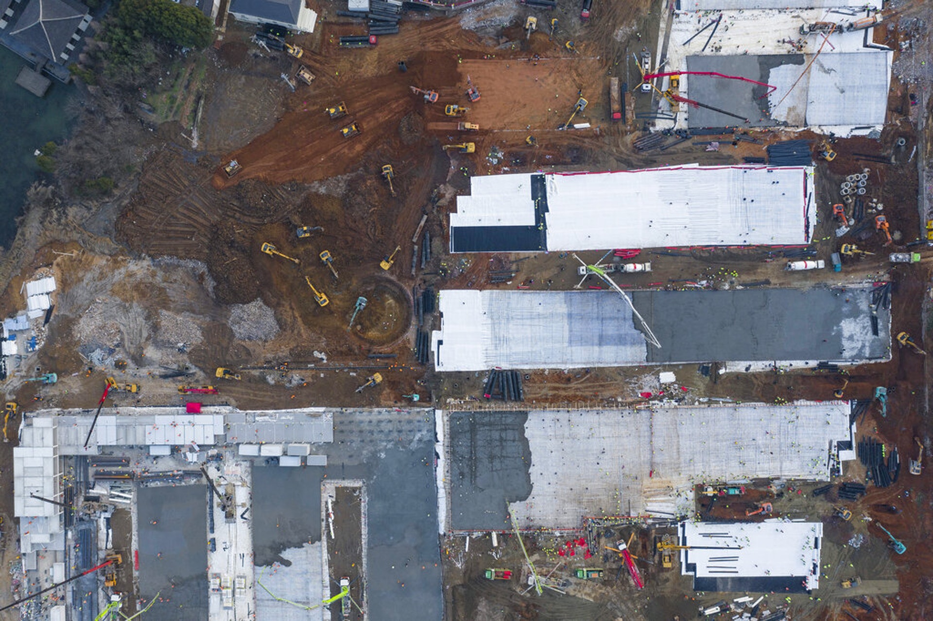圖為1月28日火神山醫院的鳥瞰圖。(AP)