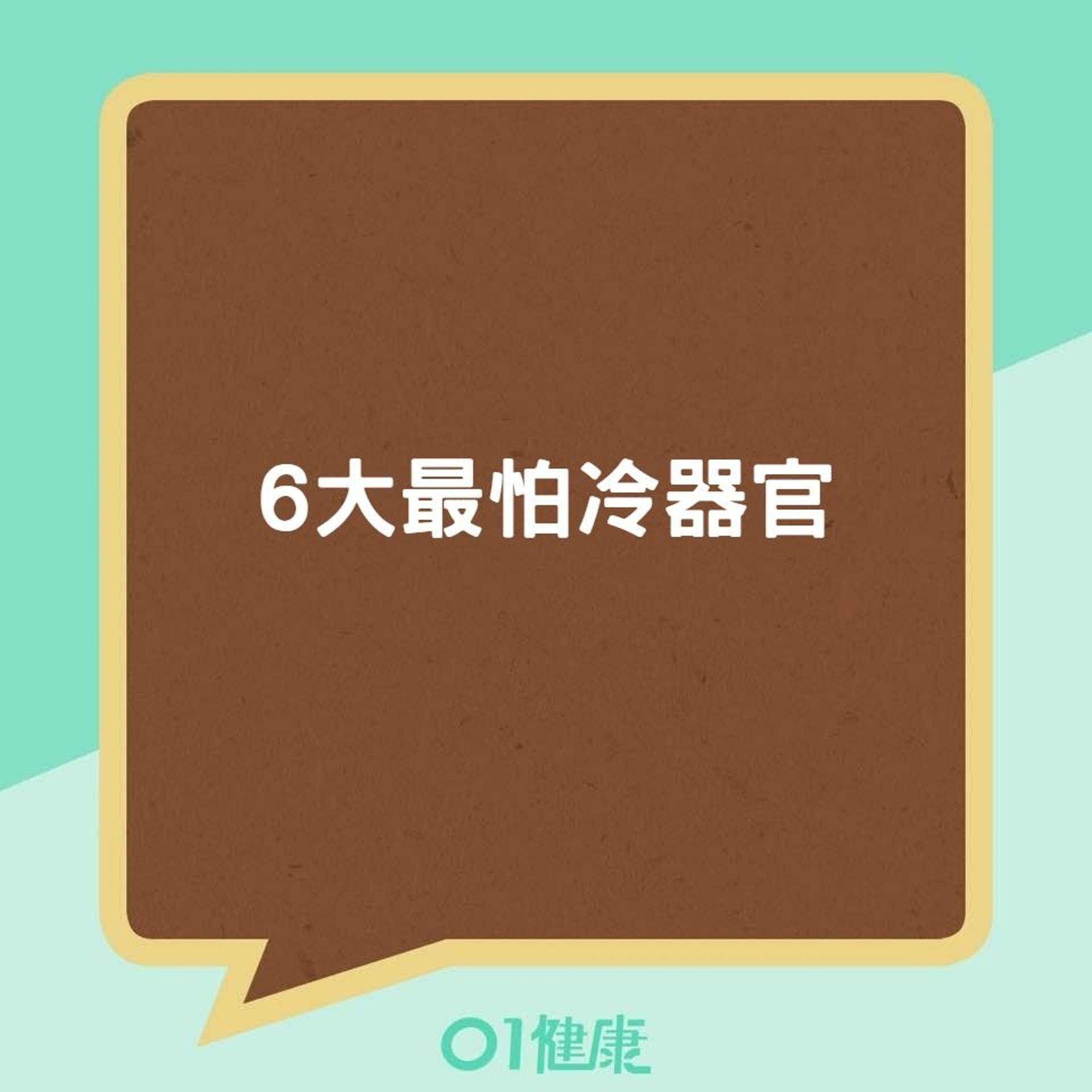 6大最怕冷器官(01製圖) 6大最怕冷器官(01製圖)