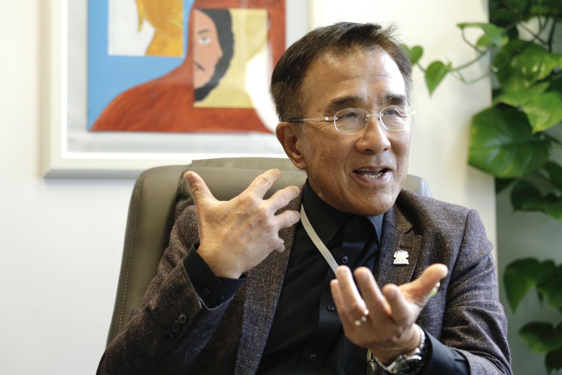 田北辰表示今年財政預算案評分不太差。(龔嘉盛攝) 田北辰表示今年財政預算案評分不太差。(龔嘉盛攝)