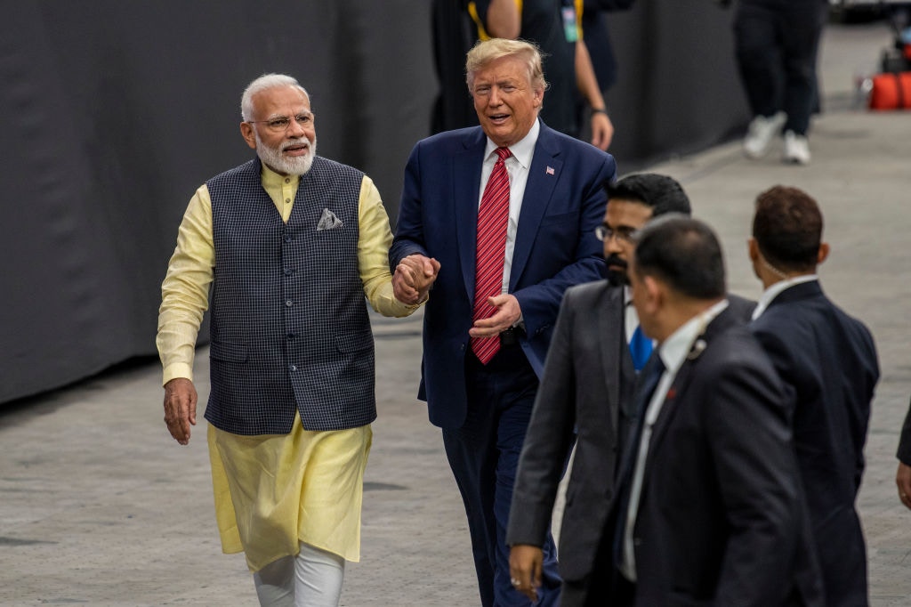 特朗普之前在2月24日至25日訪問印度，並與莫迪會談（Getty）