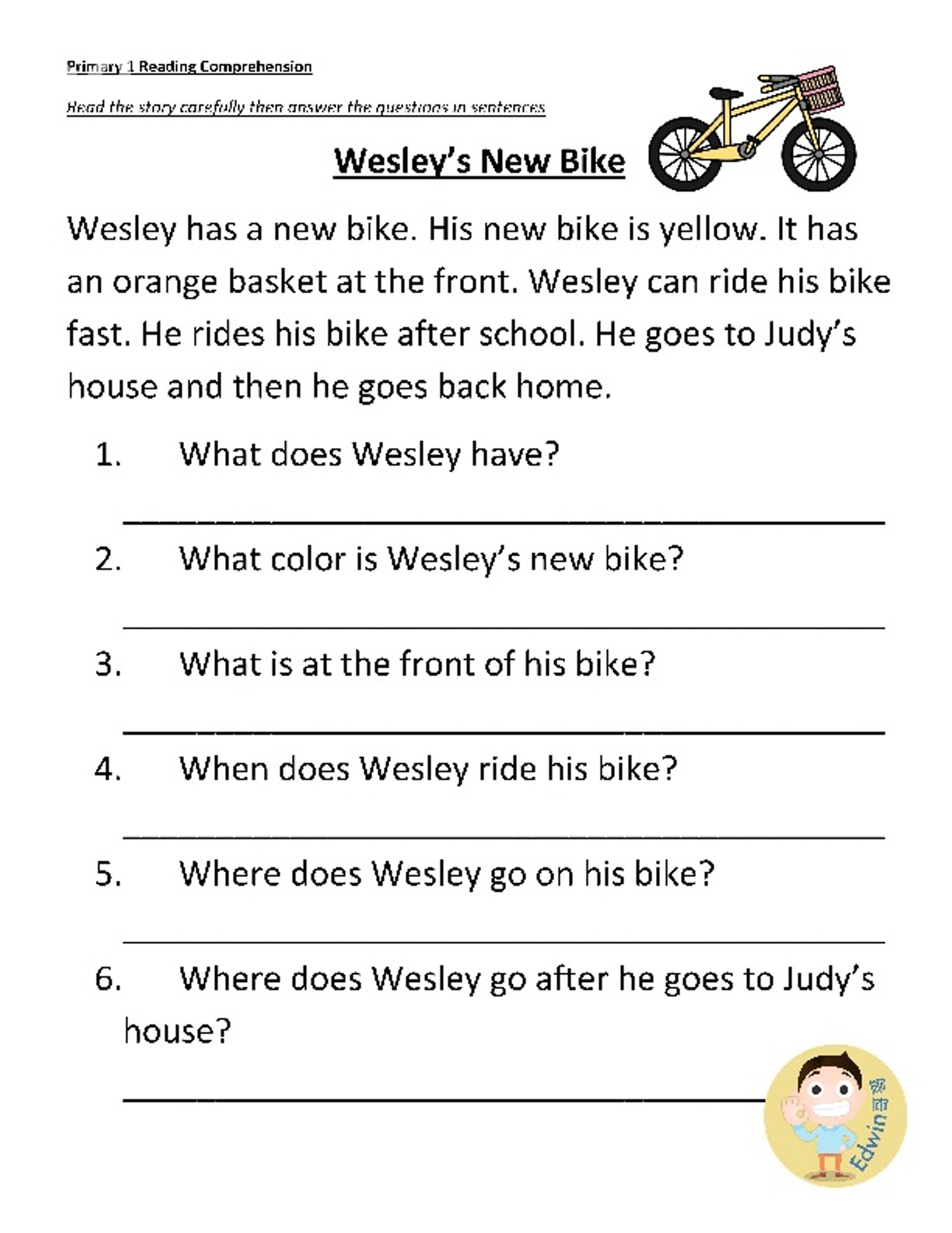 Edwin哥哥英文補習班初小閱讀理解重點技巧 停課不停學英文 Edwin哥哥英文補習班初小閱讀理解重點技巧 停課不停學英文