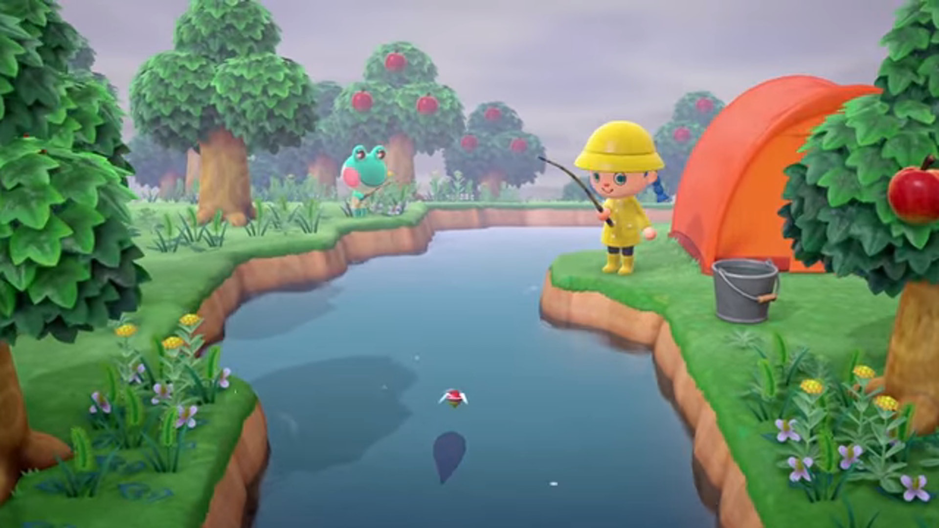 動物森友會:玩家可以在無人島釣魚、種植、挖取化石等。(YouTube影片截圖:Nintendo) 動物森友會:玩家可以在無人島釣魚、種植、挖取化石等。(YouTube影片截圖:Nintendo)