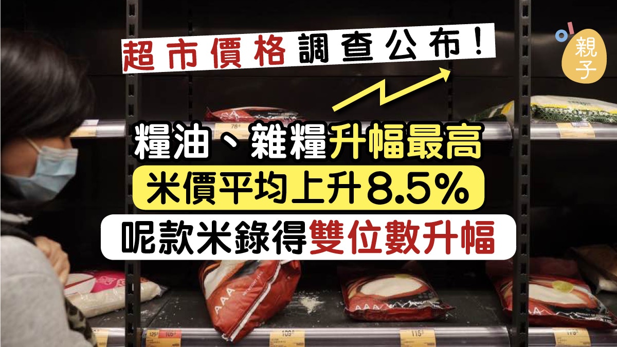 【消委會】媽媽荷包痛！呢款米加價逾10%　超市網購食米2月價急升