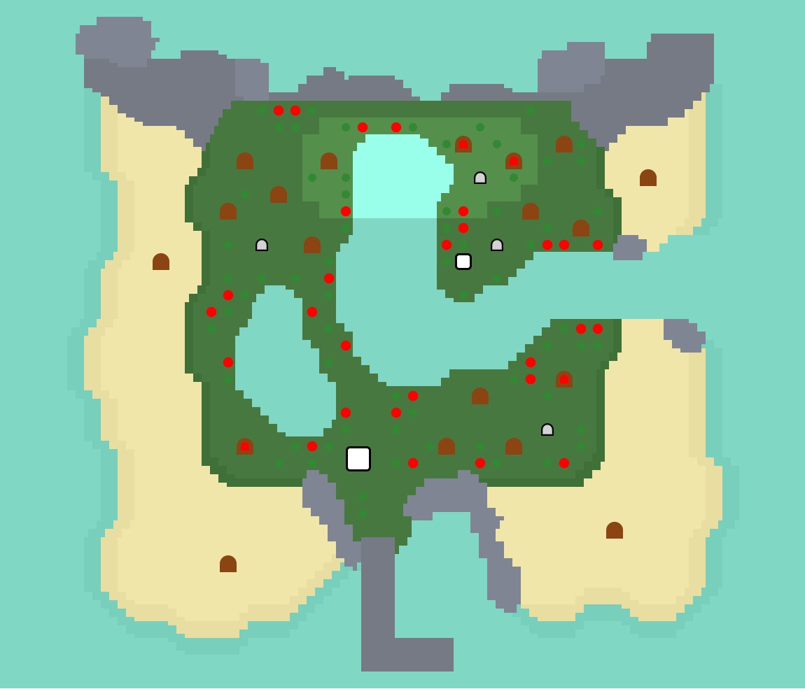 1﹑四個初島之一(9%出現率):有一個池塘﹑河川﹑懸崖﹑本島相同的水果﹑椰子(圖片來源:Twitter @_Ninji) 1﹑四個初島之一(9%出現率):有一個池塘﹑河川﹑懸崖﹑本島相同的水果﹑椰子(圖片來源:Twitter @_Ninji)