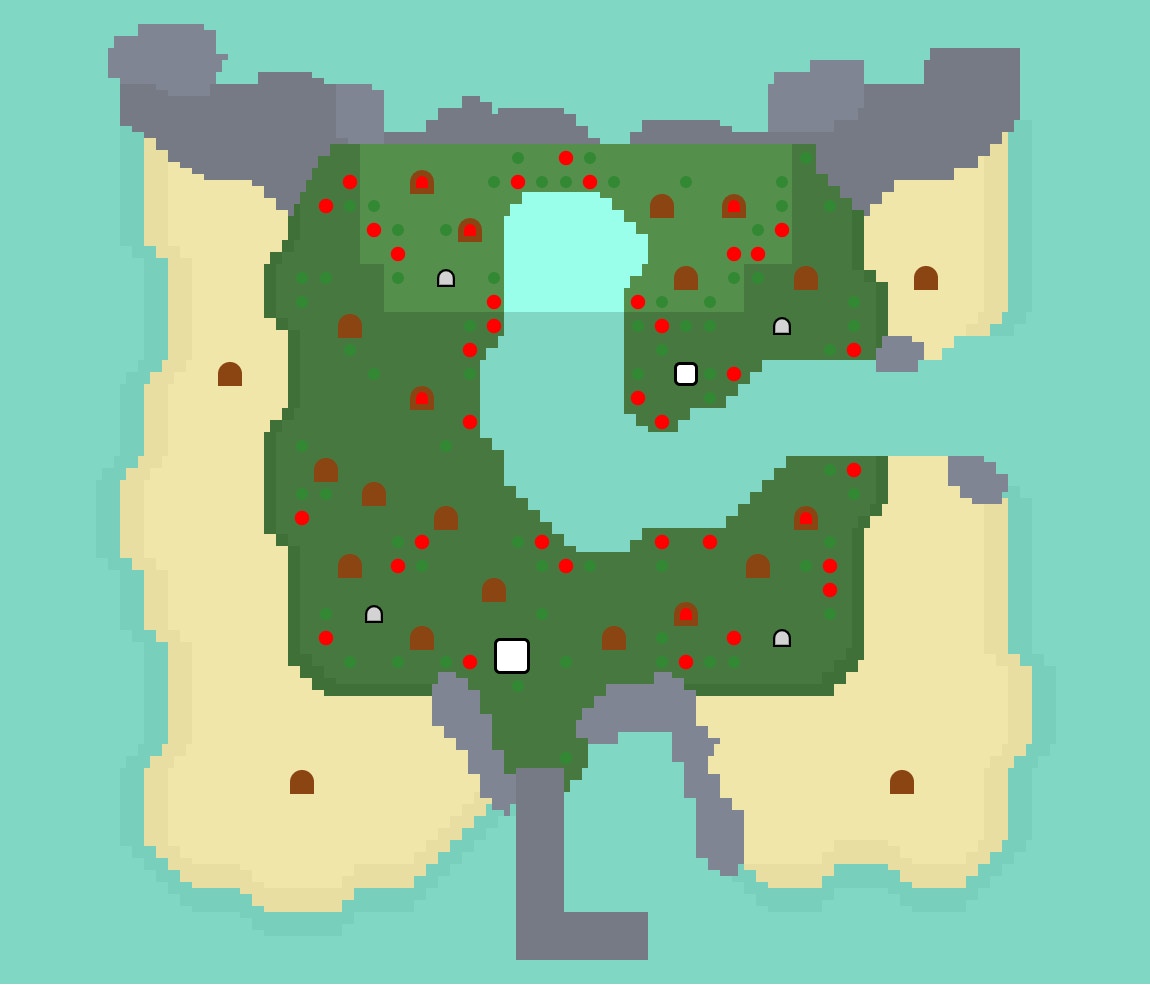 2﹑四個初島之一(9%出現率):和(1)差不多,不過沒有池塘(圖片來源:Twitter @_Ninji) 2﹑四個初島之一(9%出現率):和(1)差不多,不過沒有池塘(圖片來源:Twitter @_Ninji)