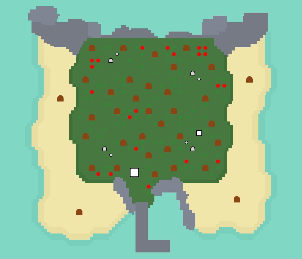 7﹑竹島(10%出現率):島上所有的樹都是竹樹,最常見的島,也是現時非常適合自製「狼蛛島」的外島(圖片來源:Twitter @_Ninji) 7﹑竹島(10%出現率):島上所有的樹都是竹樹,最常見的島,也是現時非常適合自製「狼蛛島」的外島(圖片來源:Twitter @_Ninji)