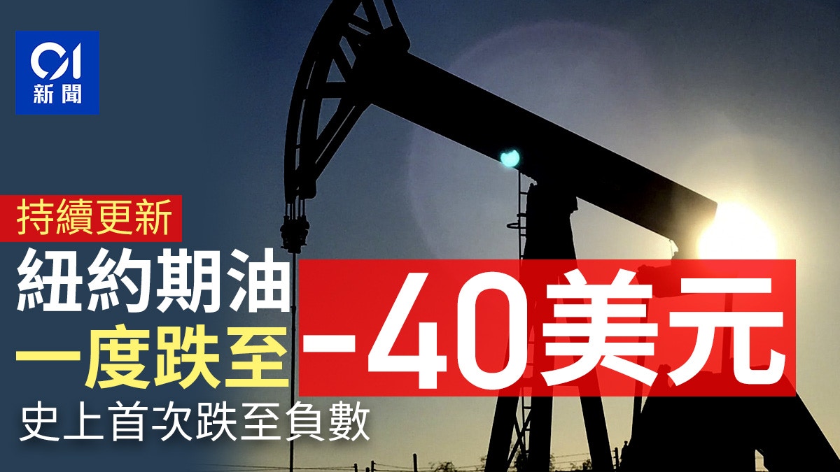 油價暴跌】紐約期油暴跌300%至負數拖累美股挫近600點