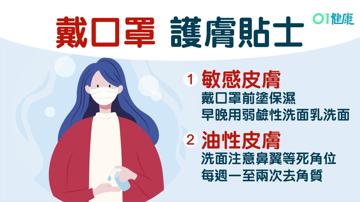 護膚 長戴口罩易出暗瘡濕疹唔想爛面 教你唔同膚質唔同戴法 香港01 健康