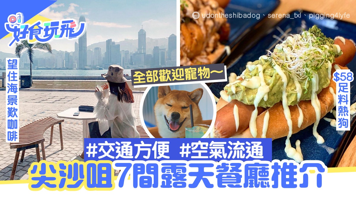 尖沙咀7間露天餐廳 Amelia、唞唞嘆海景 狗狗好去處 尖沙咀7間露天餐廳 Amelia、唞唞嘆海景 狗狗好去處