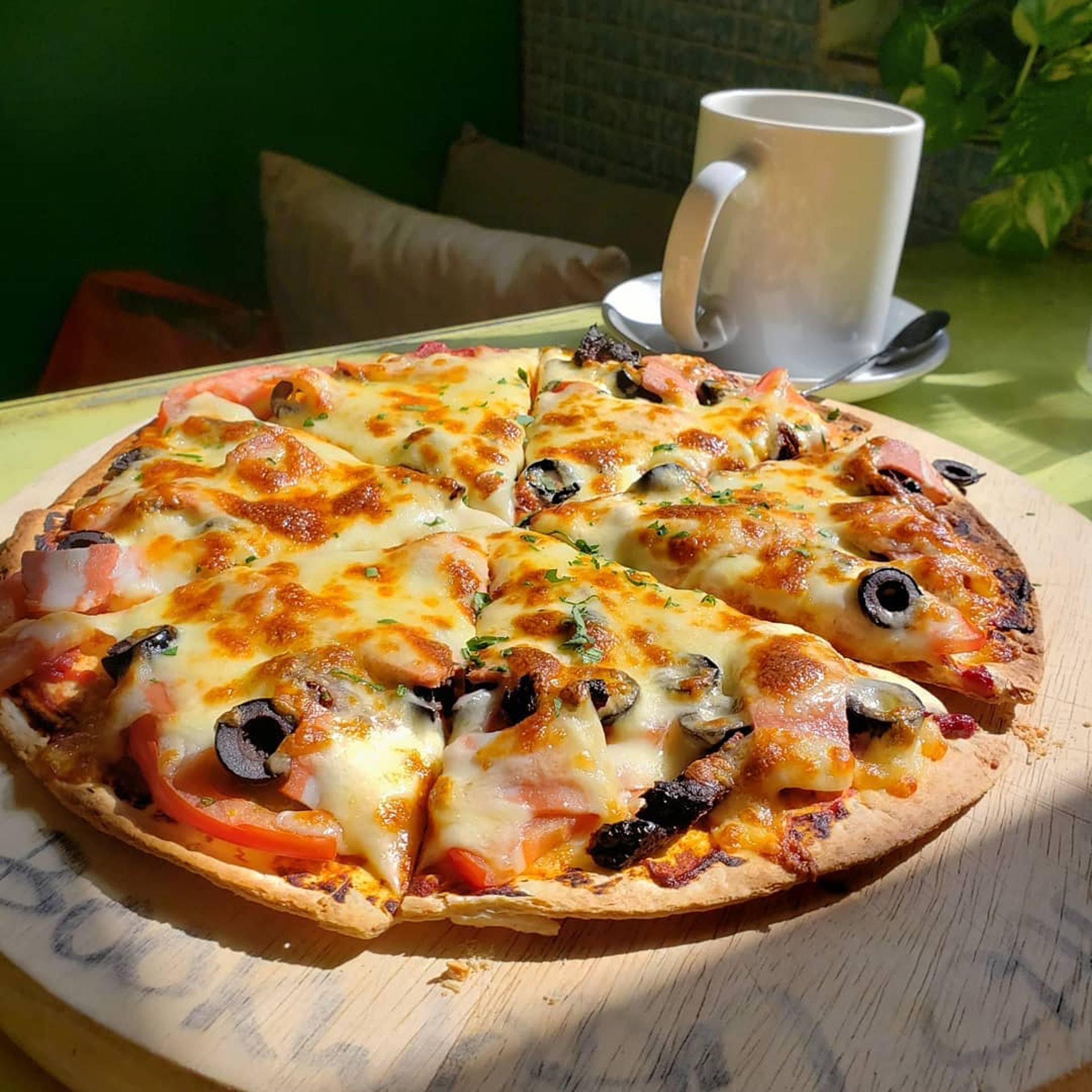 素食pizza($100)。(ig@ dingdongmeow) 素食pizza($100)。(ig@ dingdongmeow)